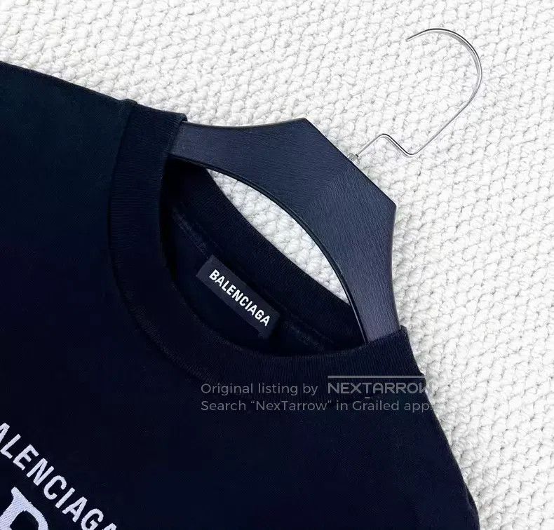 Balenciaga Balenciaga Black Embroidered Wheat Multielement Flag Lette Size US M / EU 48-50 / 2 - 3 Thumbnail