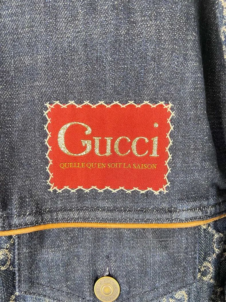Gucci Gucci Blue full-print double G stitched denim jacket Size US S / EU 44-46 / 1 - 6 Thumbnail
