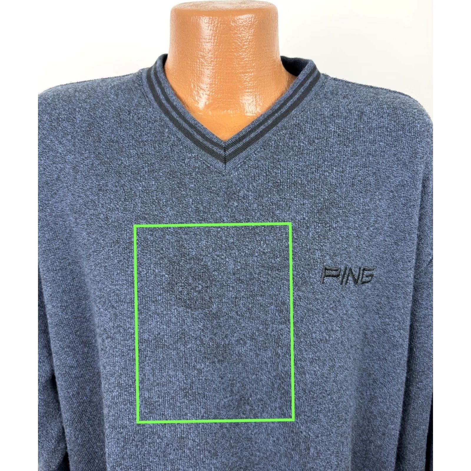 Vintage PING Fleece Sweatshirt Mens Large Navy Blue V-neck Golf Pullover Embroidered Dad (AS IS) Size US L / EU 52-54 / 3 - 5 Thumbnail