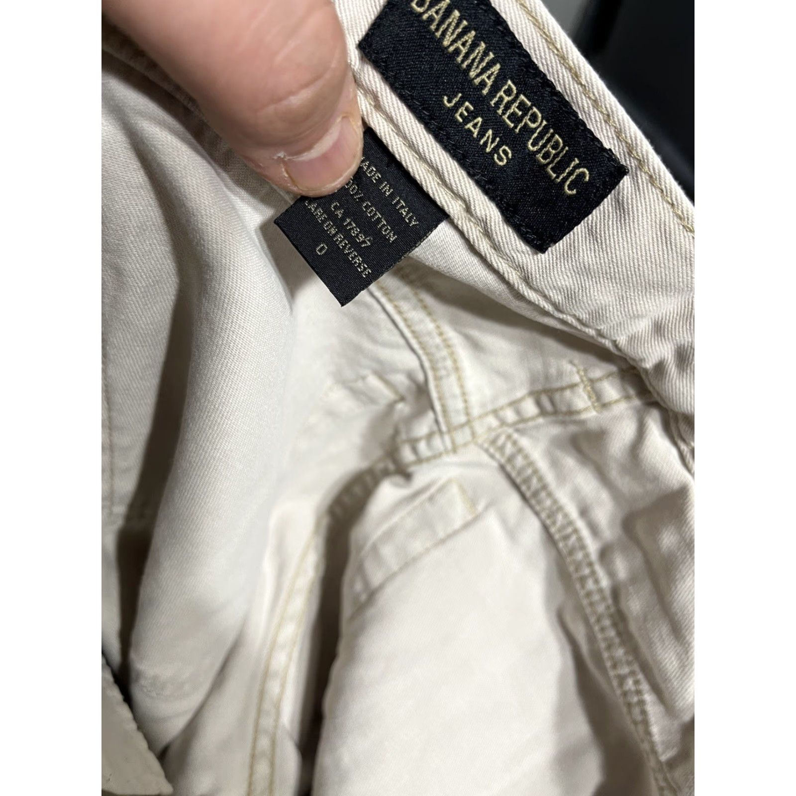 Banana Republic VINTAGE Banana Republic Button Fly Jeans Womens 0 Beige Italy Size 25" / US 0 / IT 36 - 5 Thumbnail