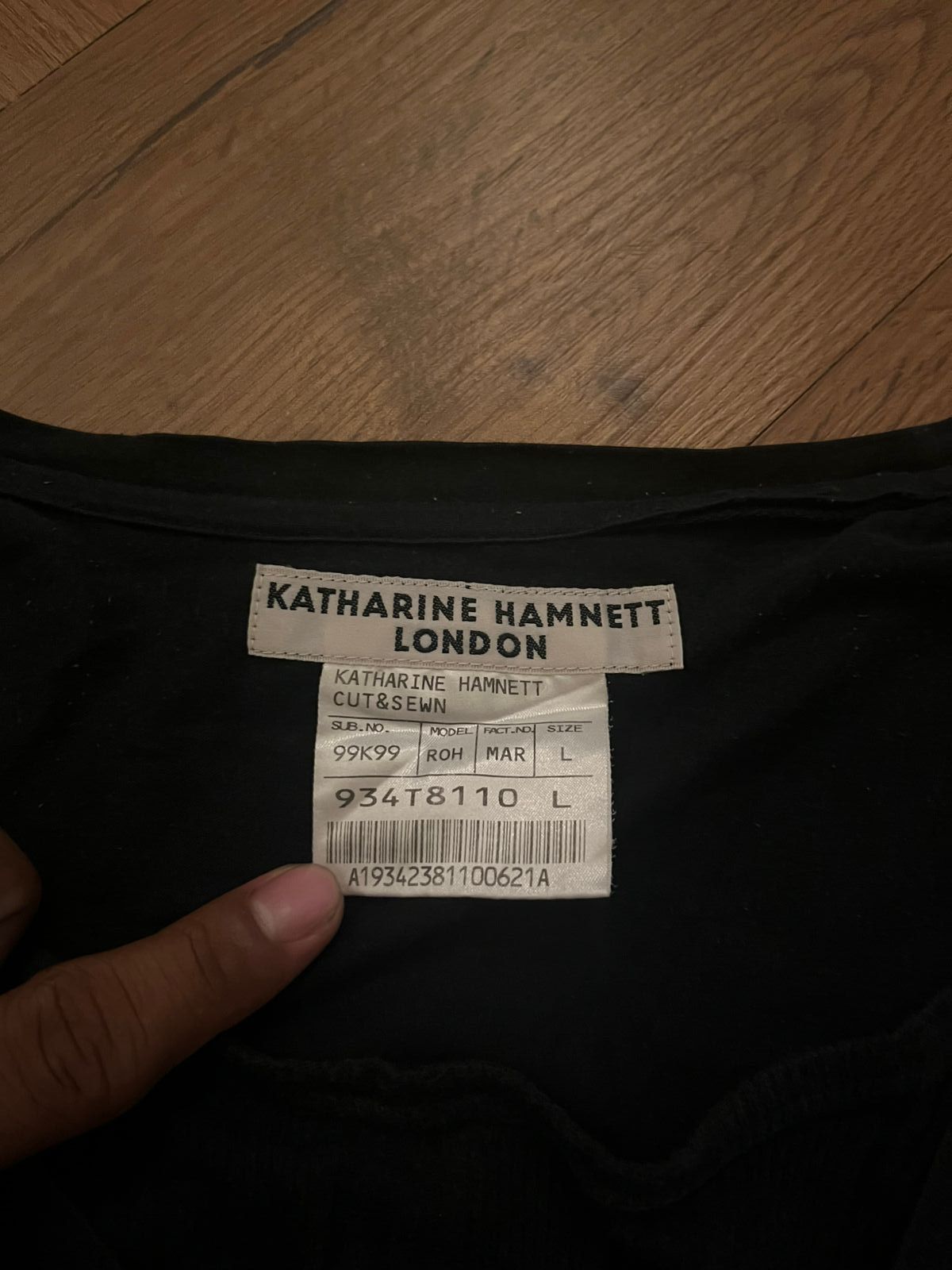 If Six Was Nine × Katharine Hamnett London × Le Grande Bleu (L.G.B.) 2000s Katharine Hamnett London Doubel layer Gothic styel Size US L / EU 52-54 / 3 - 6 Thumbnail