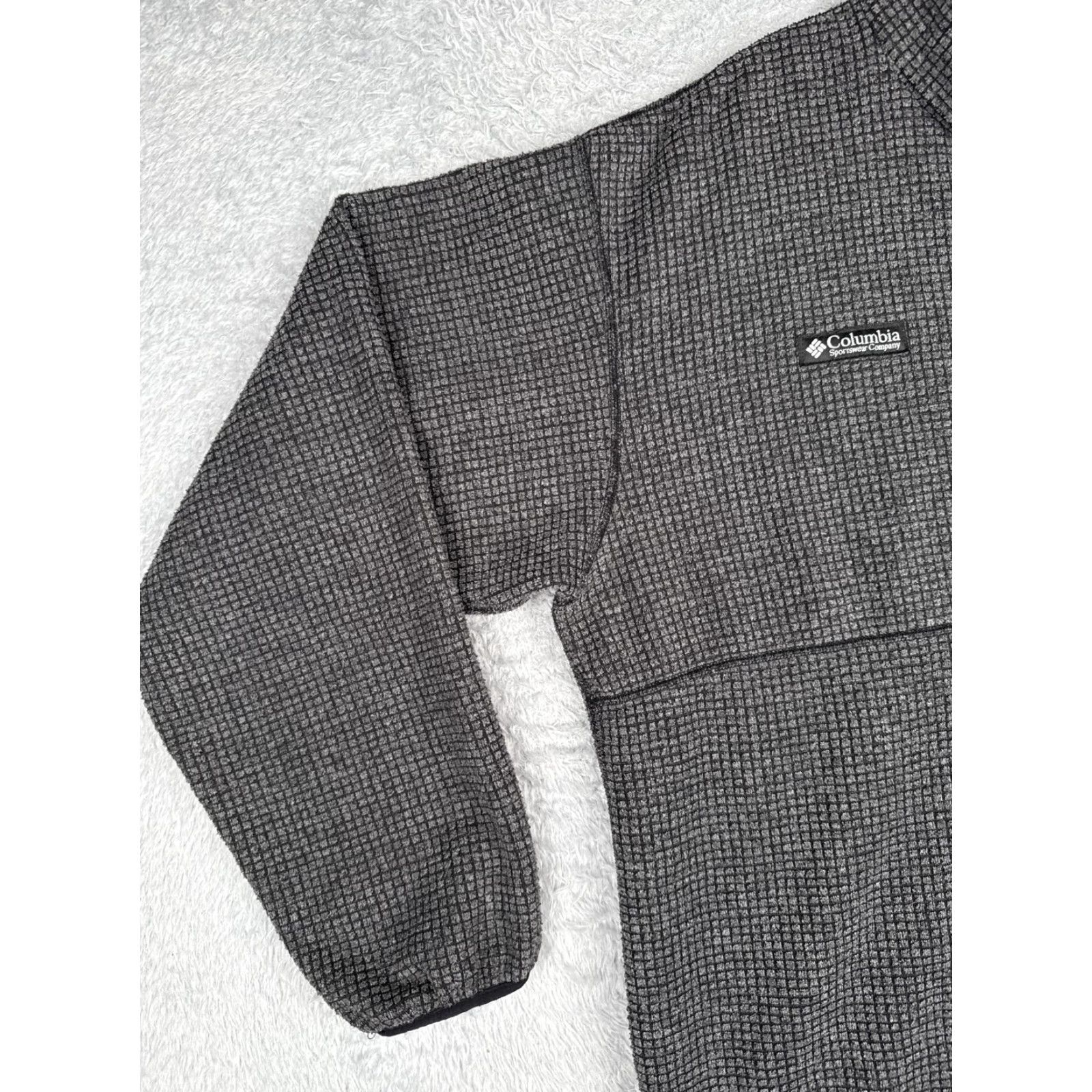 Vintage Columbia Jacket XL Gray Fleece 1/4 Zip Pullover Outdoor Hiking Geometric Windbreaker Logo Mens Size US XL / EU 56 / 4 - 3 Thumbnail
