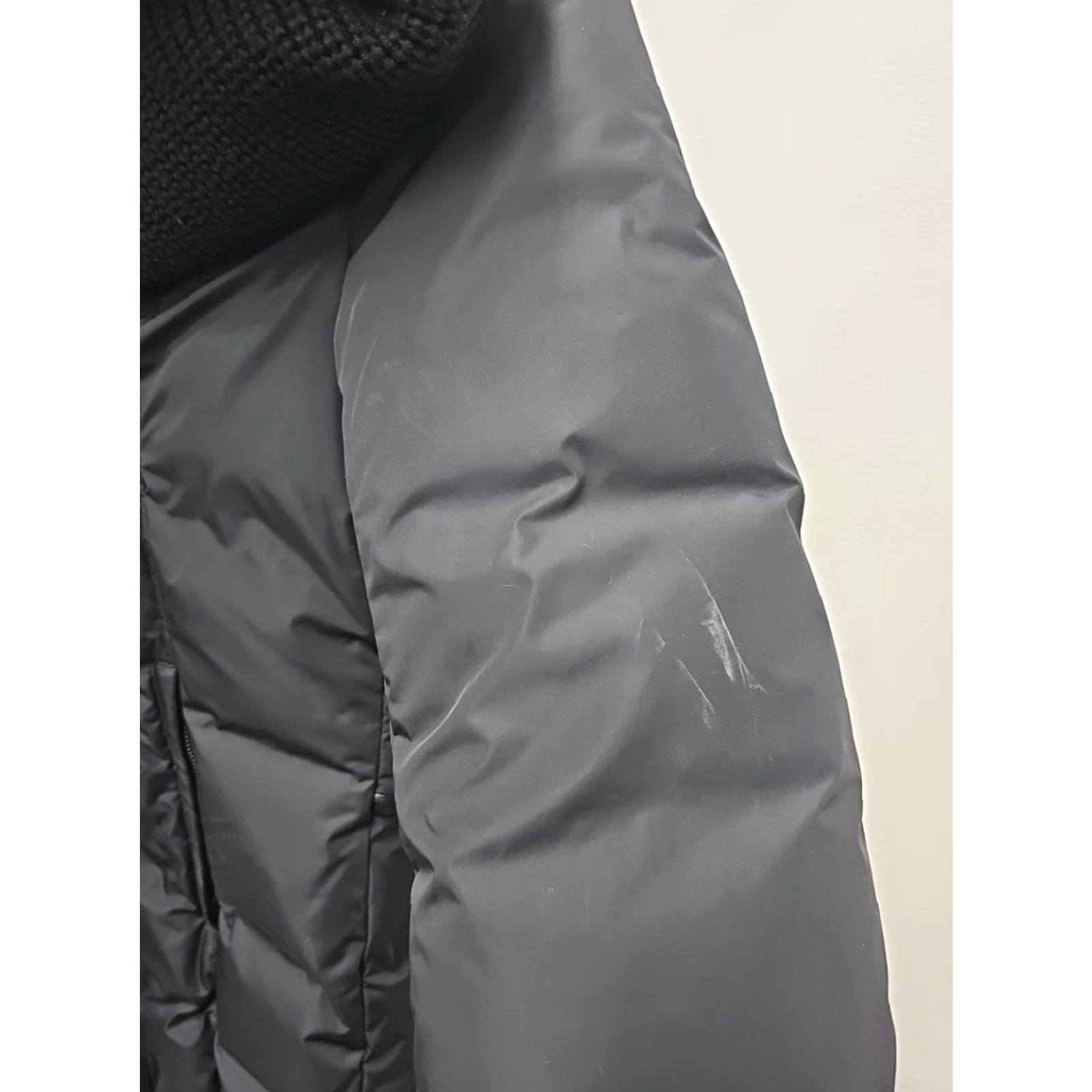Mackage MACKAGE Brigid Knit Trim Down Coat/Jacket Sz: Medium Mens Womens Spring 37 Long Black Down Coat with Zip Hoodie Parka Size M / US 6-8 / IT 42-44 - 3 Thumbnail