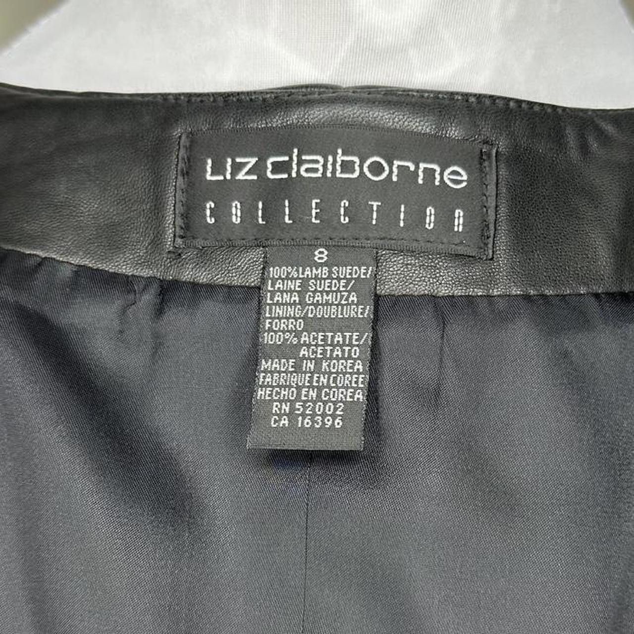 Vintage Vintage Liz Claiborne Black Lamb Suede Leather Vest Sz 8 Size M / US 6-8 / IT 42-44 - 5 Thumbnail