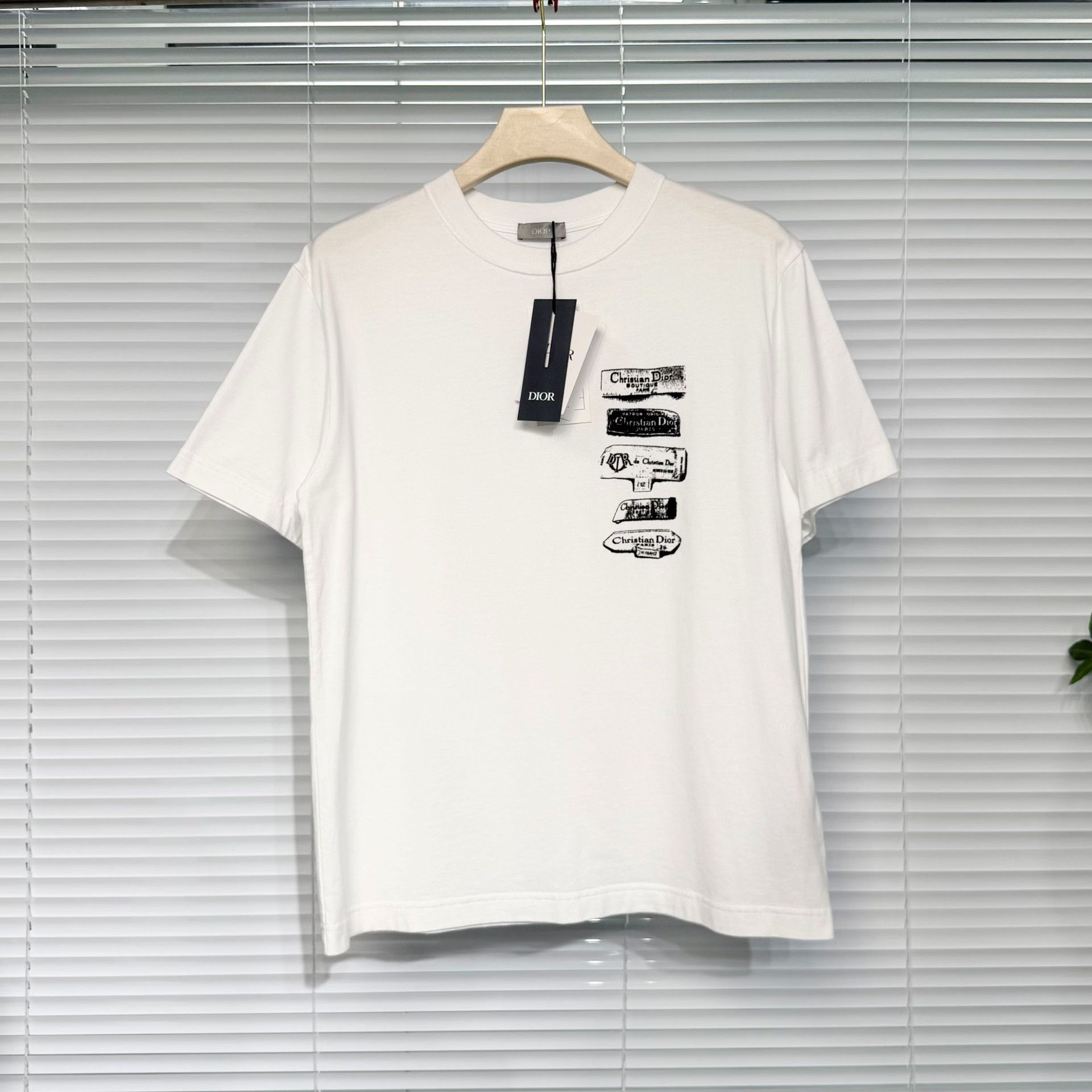 Dior DIOR SS25 Flocked Logo Short Sleeve Tee XS Size US XS / EU 42 / 0 - 1 Thumbnail