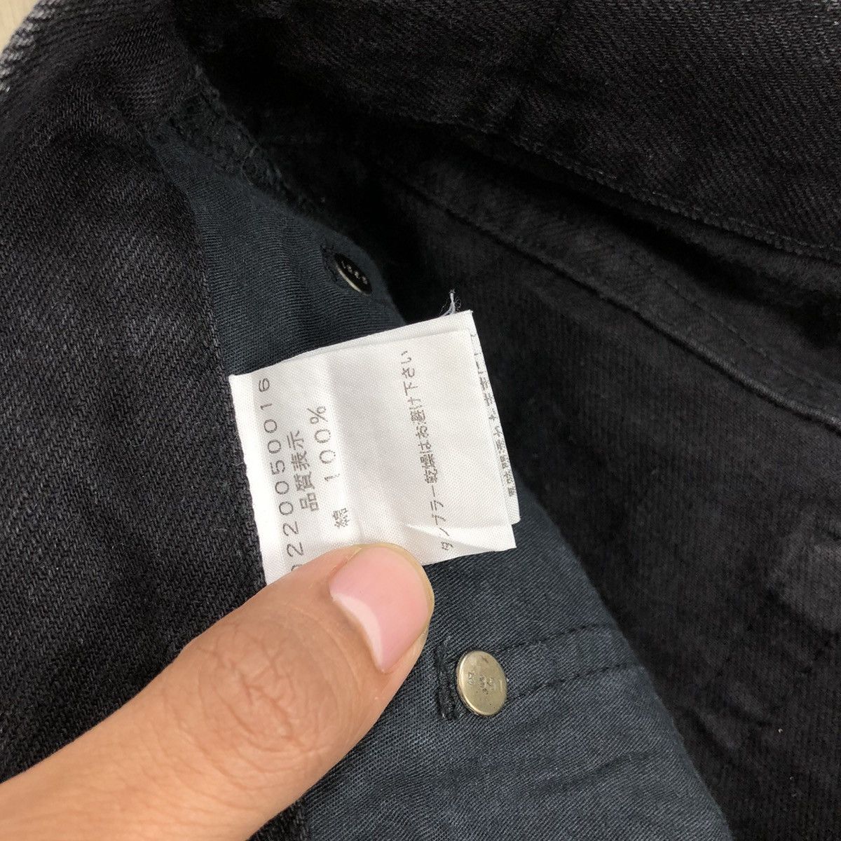 5351 POUR LES HOMMES 2000s 5351 Pour Les Hommes Black Washed Straight Wide Jeans Size US 28 / EU 44 - 11 Thumbnail