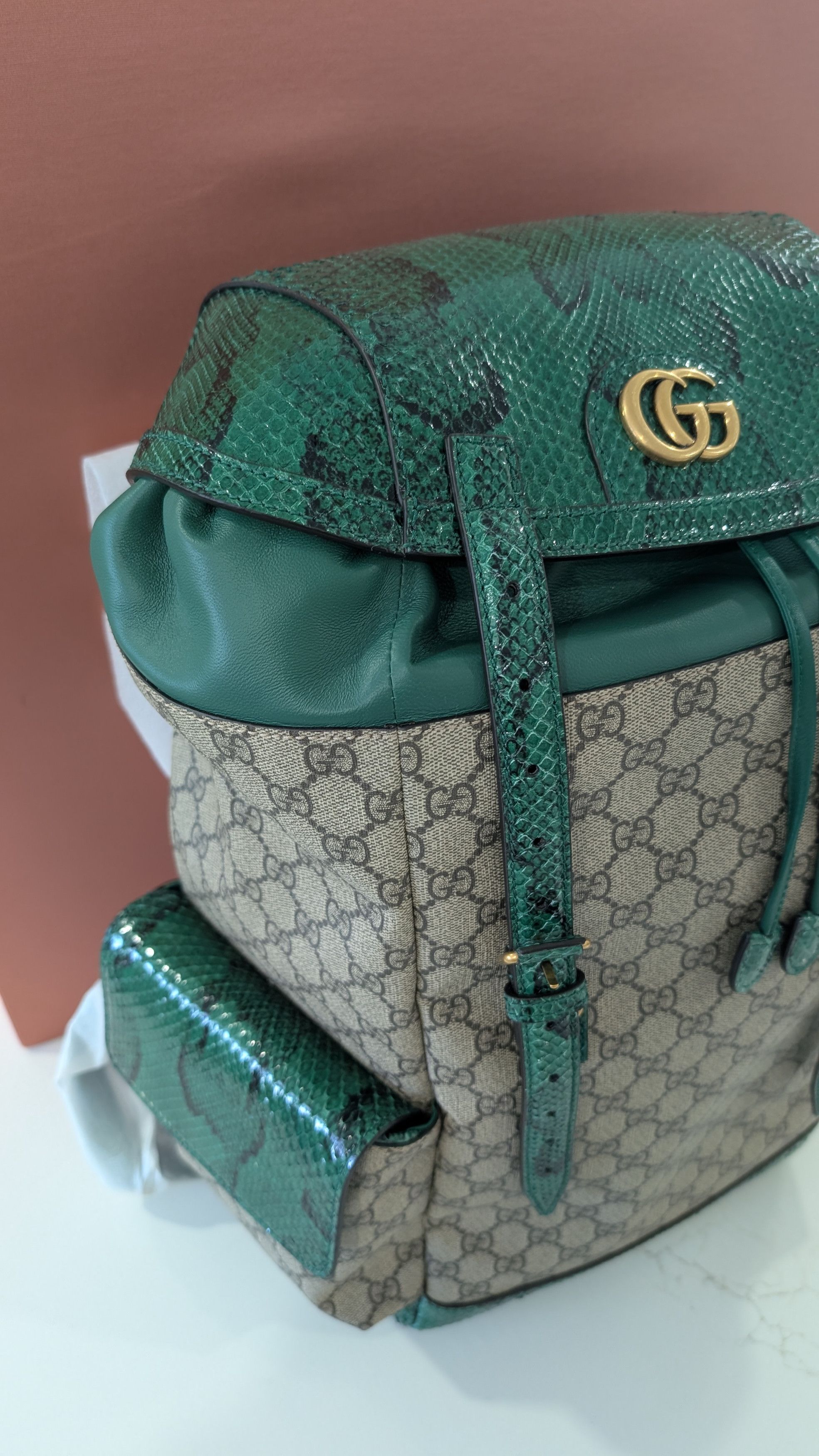 Gucci Gucci Emerald Python Backpack North America EXCLUSIVE Size ONE SIZE - 4 Thumbnail
