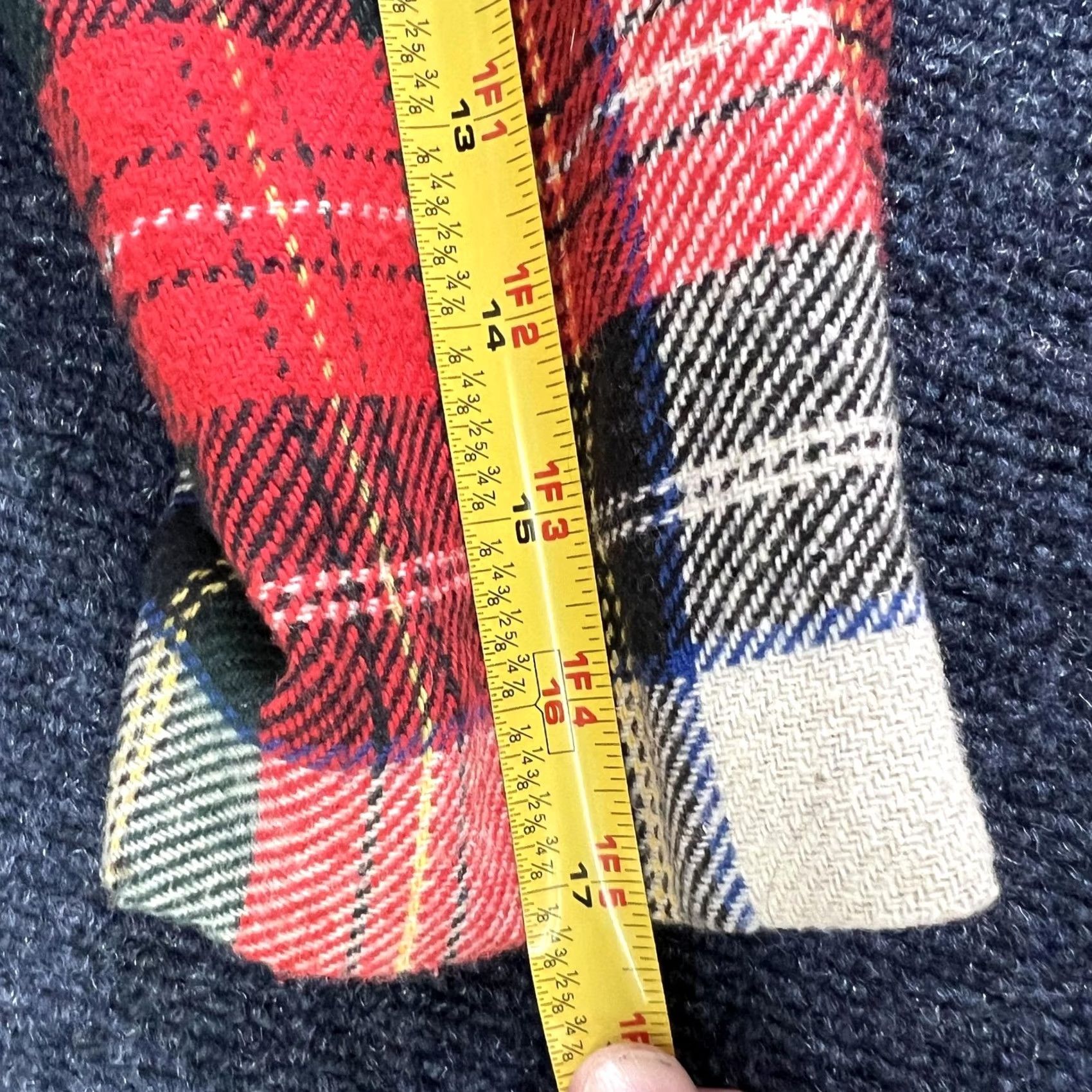 Velvet Fundamental Things Blazer Womens 4 Petite Red Plaid Velvet Collar Short Size S / US 4 / IT 40 - 5 Thumbnail