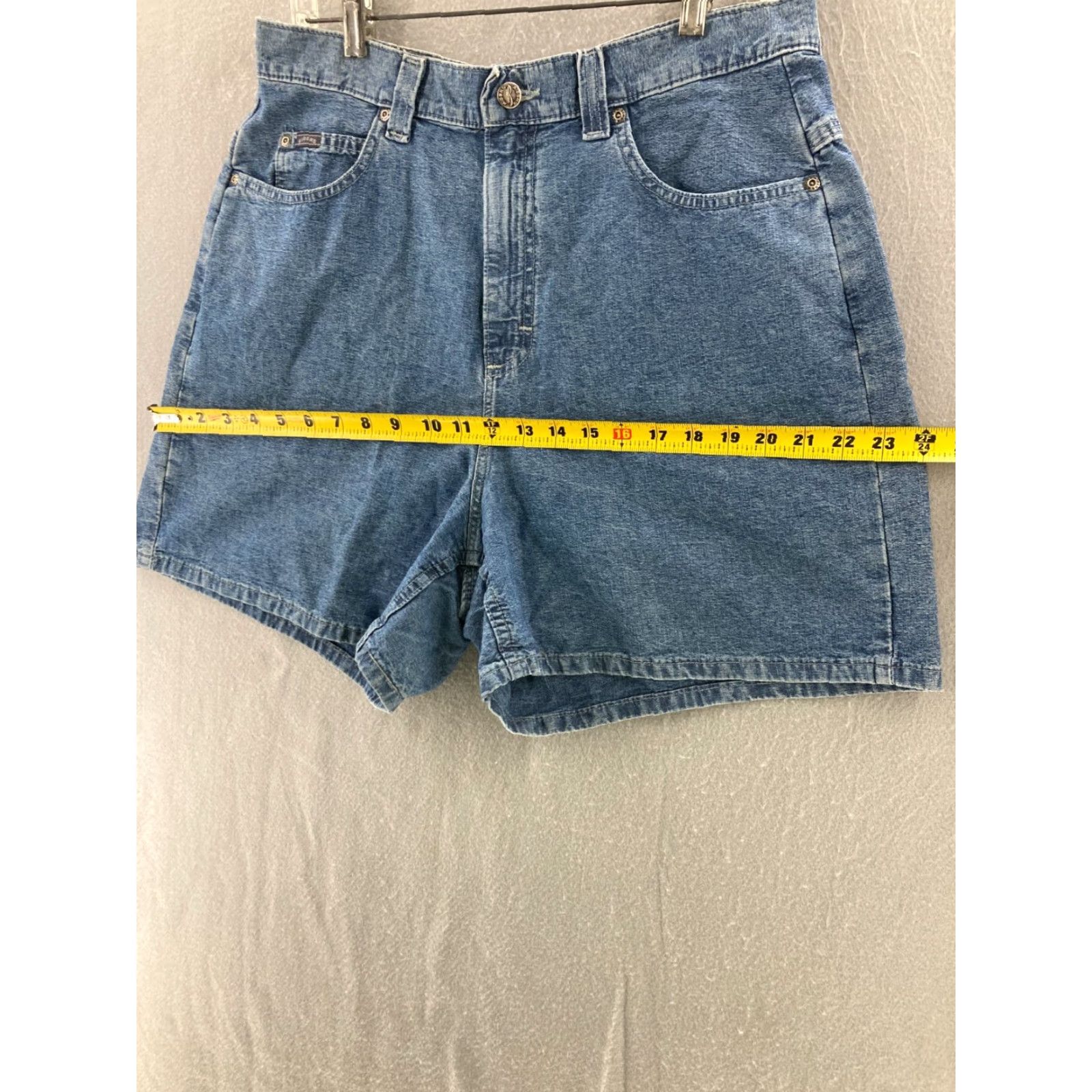 Vintage Riders Vintage 90s Blue Denim Jeans Shorts - 14 Girls, High Rise, 5-Pocket, 100% Cotton, Mom Style, Blue, Pants, Jeans, 90s Theme, Womens Size 36" / US 14 / IT 50 - 3 Thumbnail