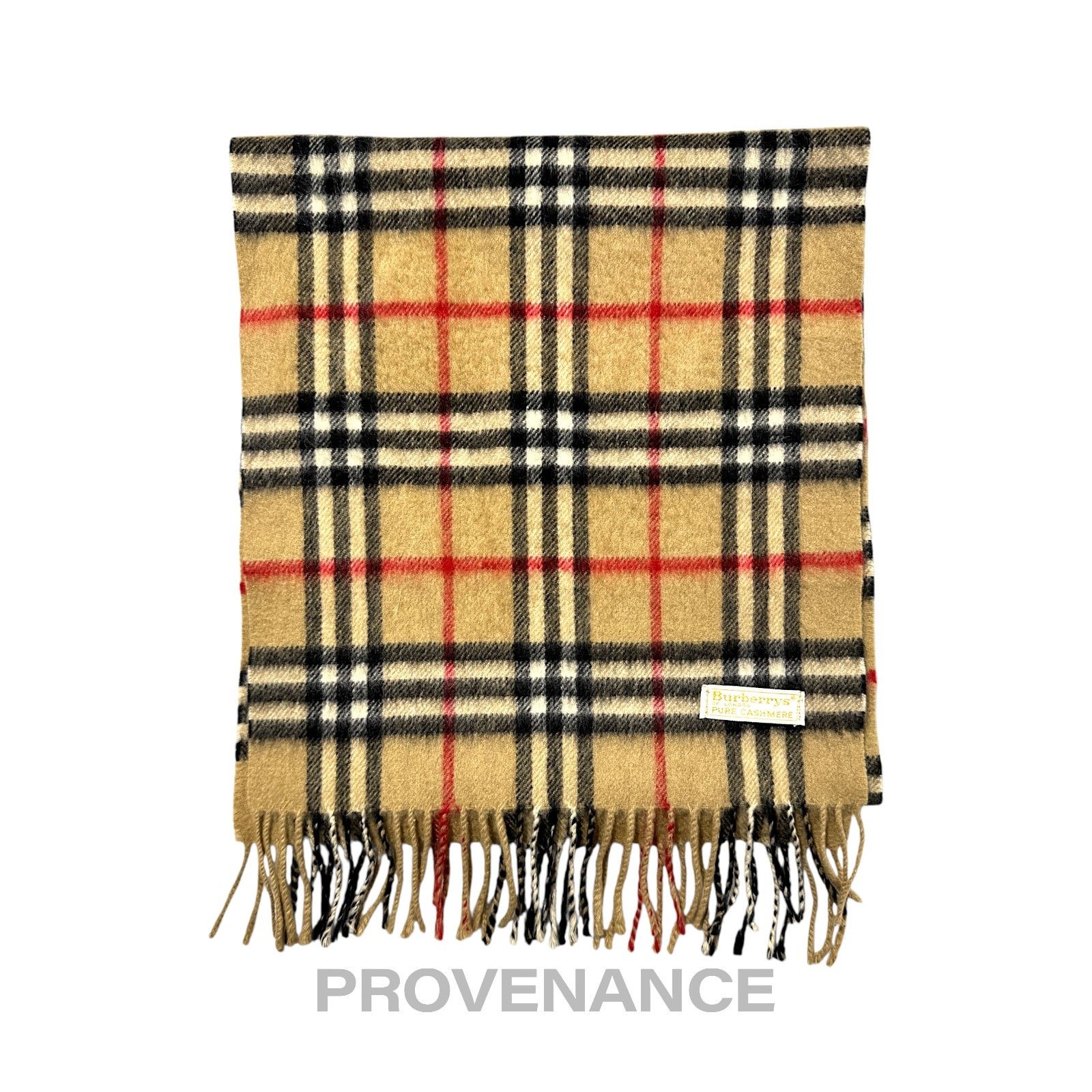 Burberry 🔴 Vintage Burberrys Scarf Nova Check 100% PURE CASHMERE Size ONE SIZE - 1 Thumbnail
