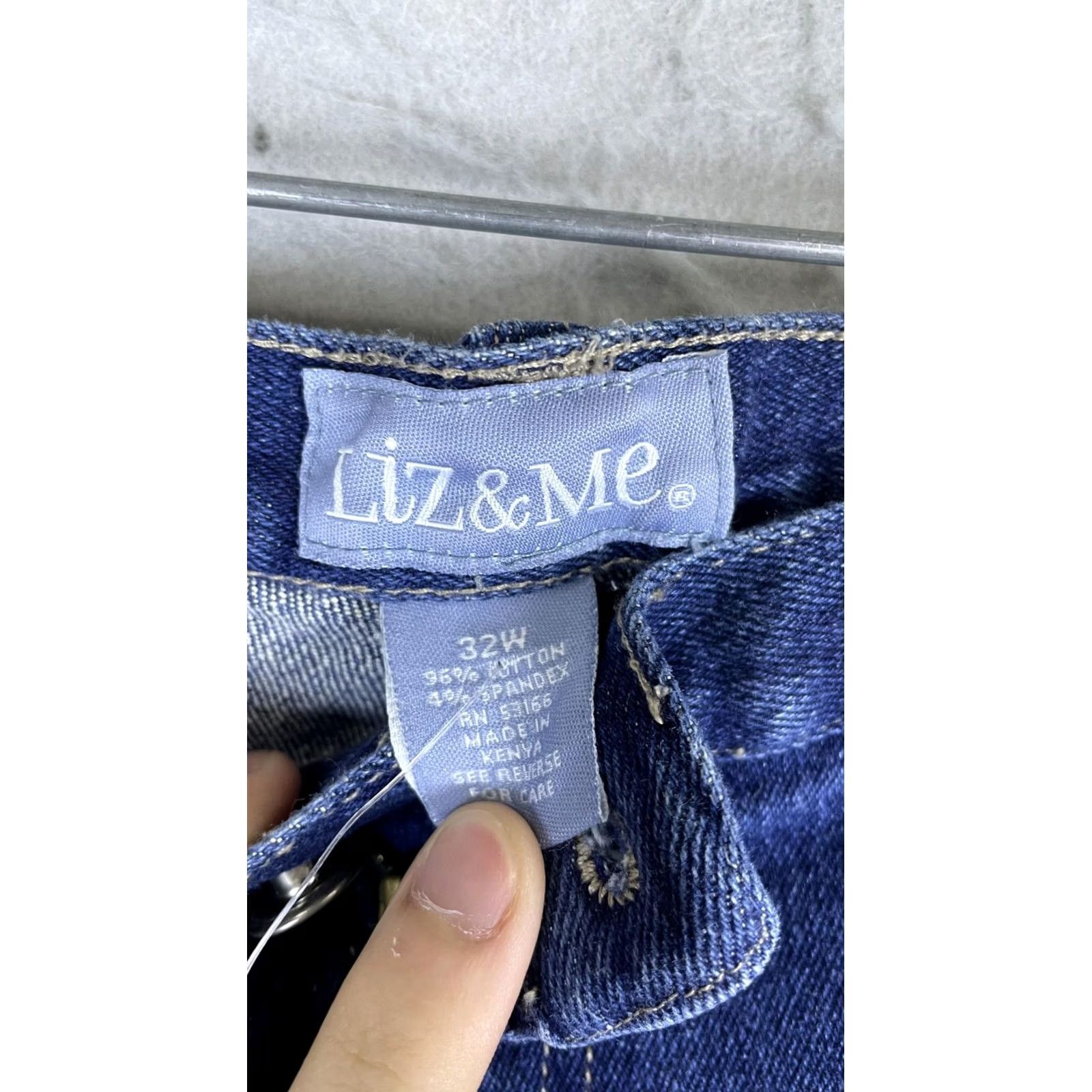 Vintage Liz & Me Jeans Womens 32W Blue Tapered High Rise Stretch Denim Medium Wash Jeans Womens 32W Blue Tapered High Rise Stretch Denim Medium Wash Size 24" / US 00 / IT 34 - 4 Thumbnail