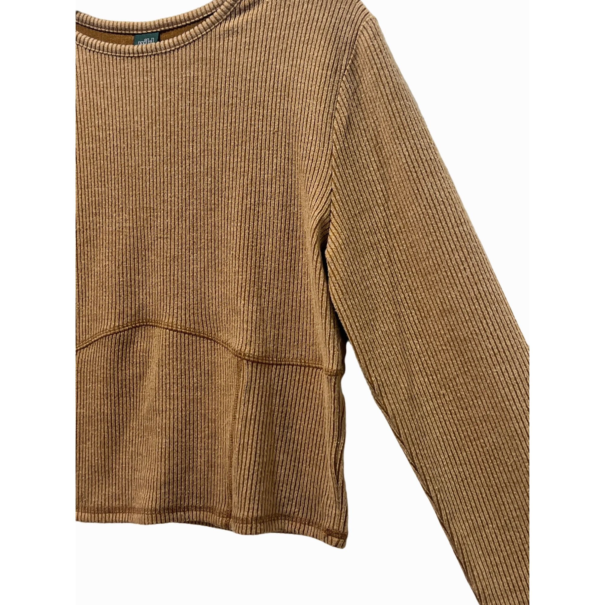 Other Wild Fable - Women's Ribbed Long Sleeve Crop Top - Brown - E Size XL / US 12-14 / IT 48-50 - 12 Thumbnail
