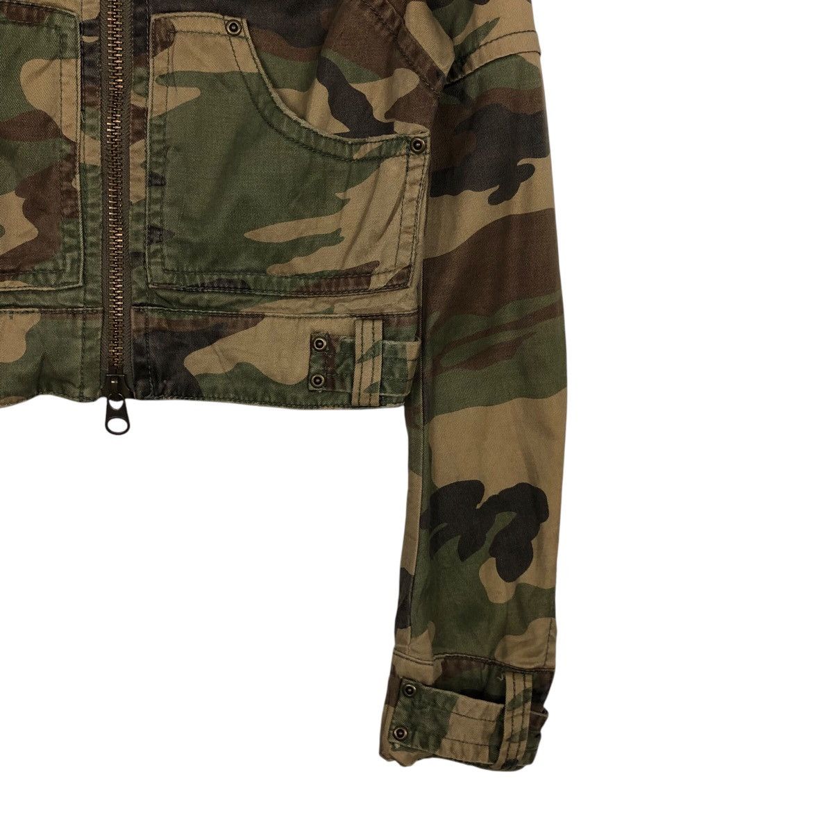 Japanese Brand 📌Vintage Cropped Biker Jacket Fakedelic Camouflage Military Size US M / EU 48-50 / 2 - 6 Thumbnail