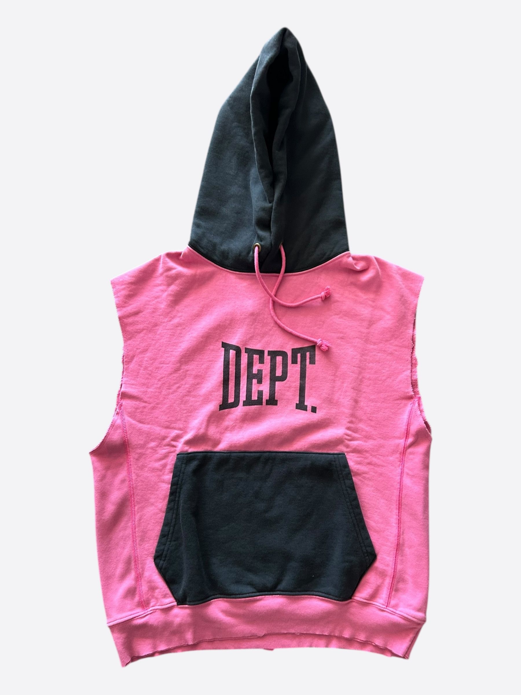 Gallery Dept. Gallery Dept Pink & Black DEPT Logo Cut Off Hoodie Size US S / EU 44-46 / 1 - 1 Thumbnail
