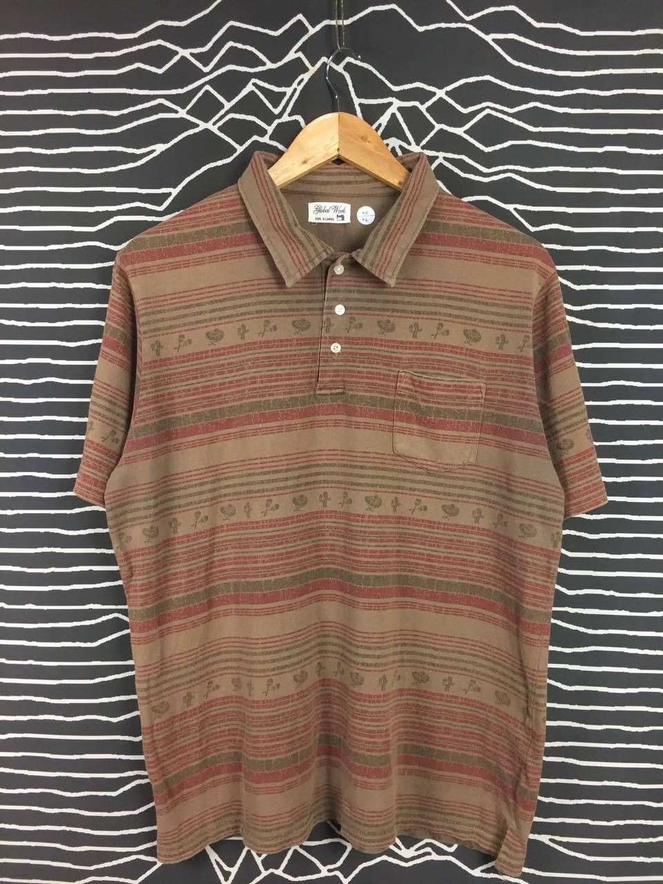 Global Work × Japanese Brand Global Work Aztec Native Patterned Polo Tee Size US XL / EU 56 / 4 - 2 Thumbnail