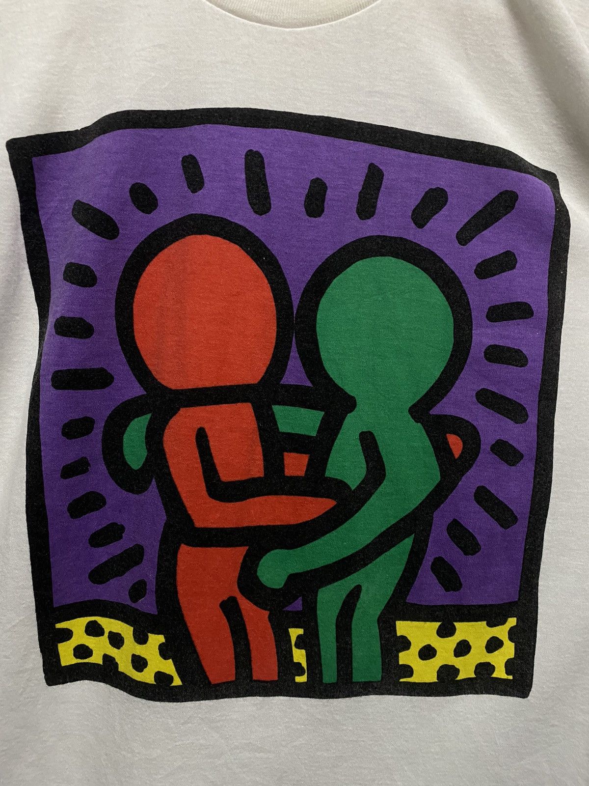 Keith Haring Vintage 1988 Keith Haring Pop Shop Tokyo Run Art T-Shirt Size US M / EU 48-50 / 2 - 2 Thumbnail