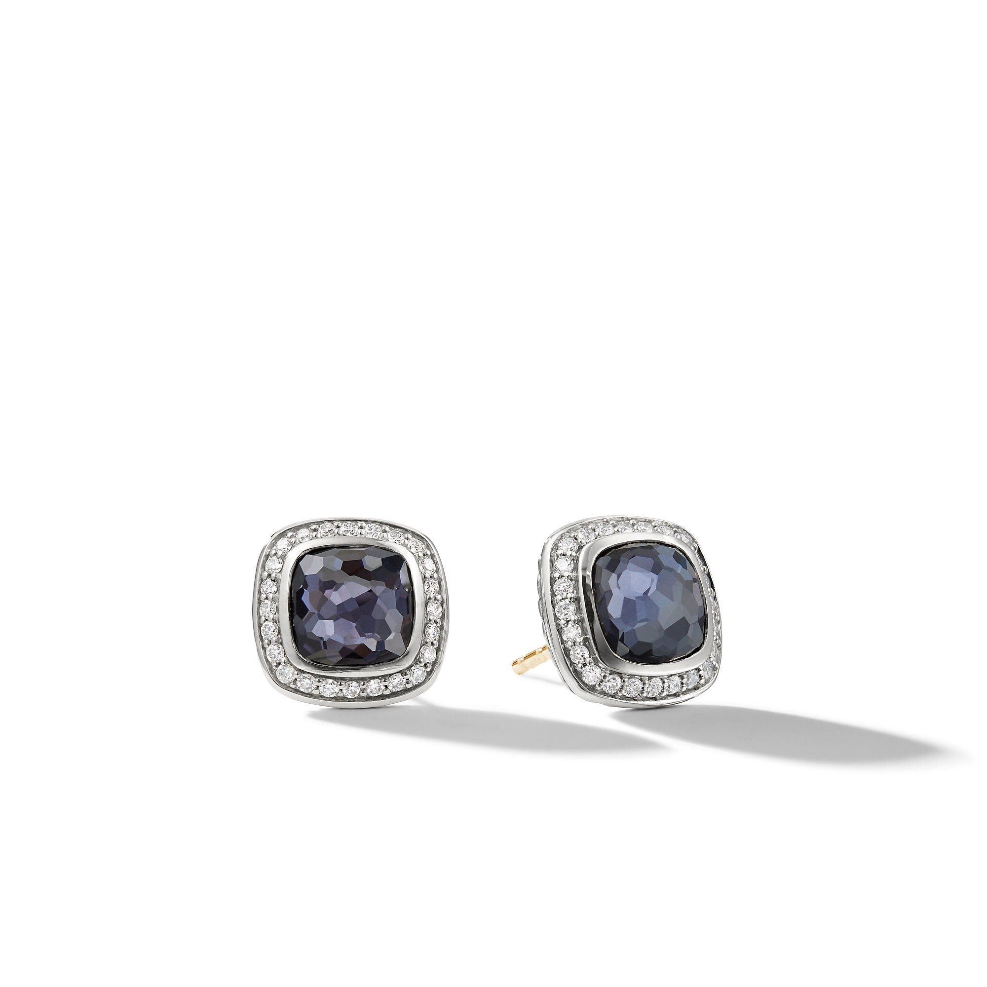 David Yurman o1w1db10525 E12310D Earrings in Silver with Orchid & Diamond Size ONE SIZE - 1 Thumbnail