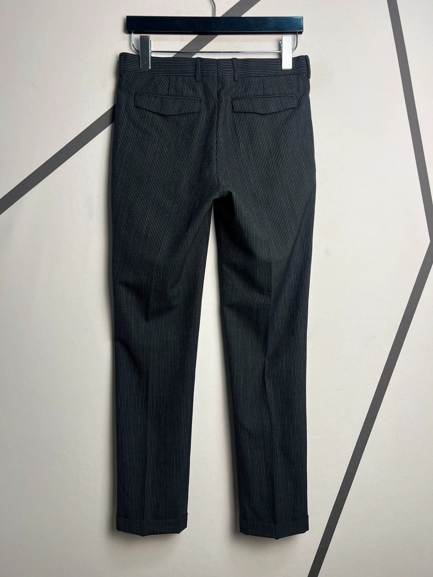Dior Dior Homme silver striped straight-leg wool trousers Size US 30 / EU 46 - 2 Thumbnail