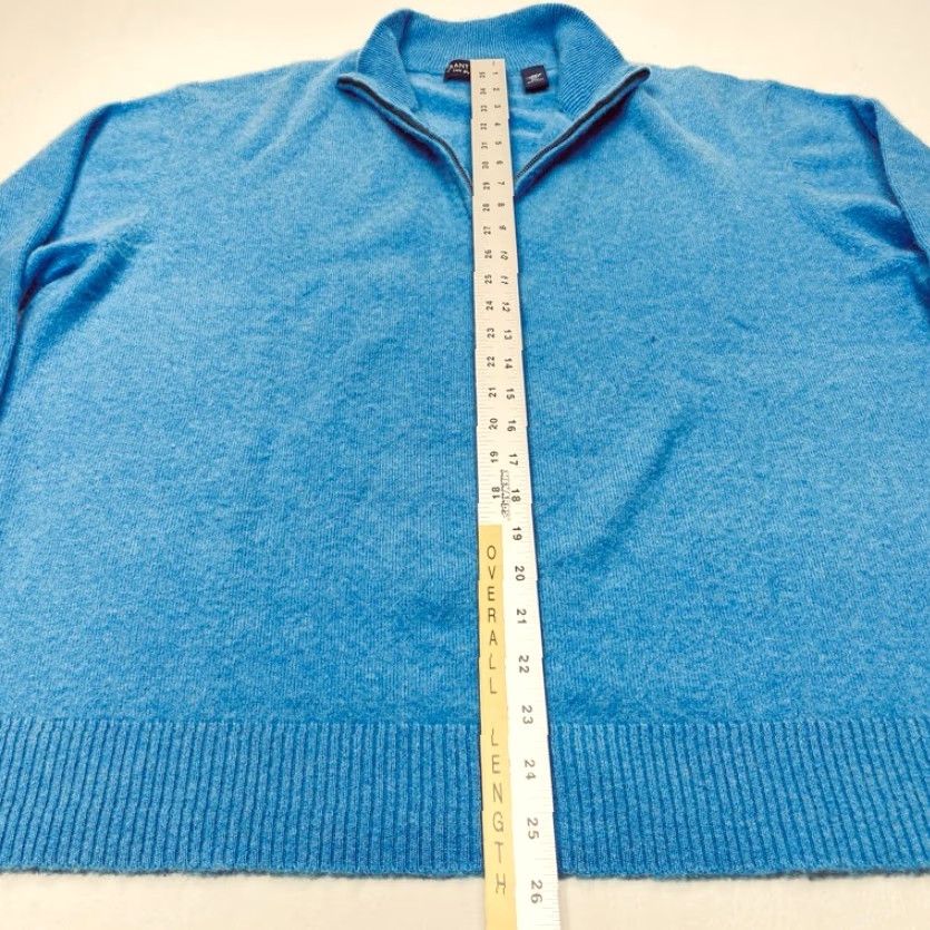 Vintage Grant Thomas 2-Ply Cashmere 1/4 Zip Pullover Sweater Mens XL Blue Classic Preppy Size US XL / EU 56 / 4 - 7 Thumbnail