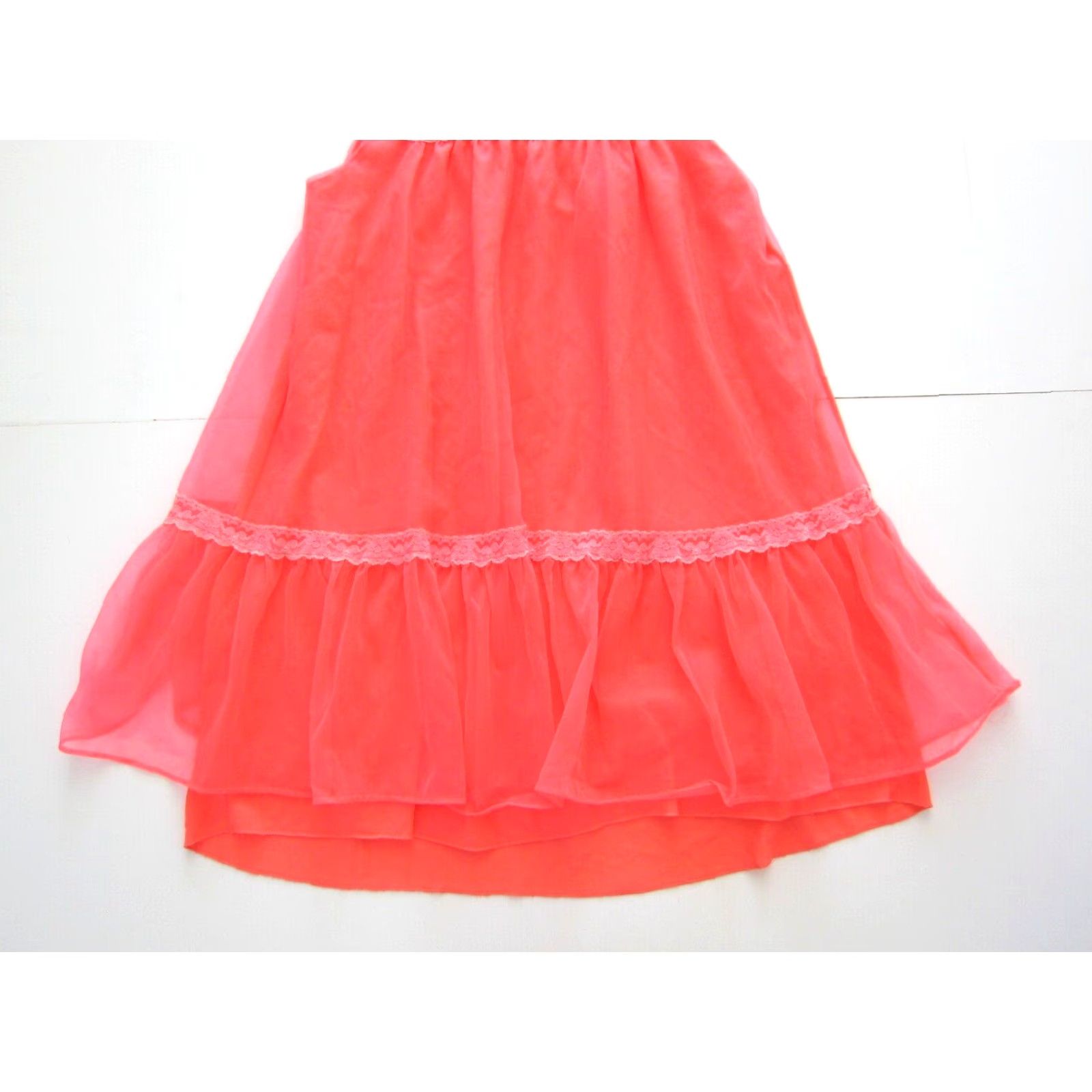 Vintage VINTAGE Aristocraft Neon Pink Lace Nylon Camisole Chemise Slip Nightgown Dress Medium Size M / US 6-8 / IT 42-44 - 7 Thumbnail