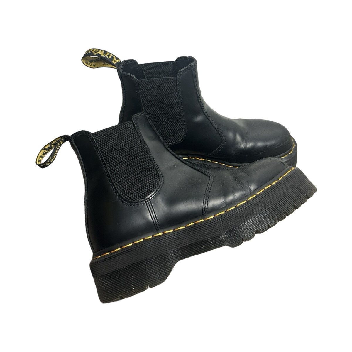 image of Dr Martens Doc Marten Black 2967 Platform Chelsea Boots, Men's (Size 8)