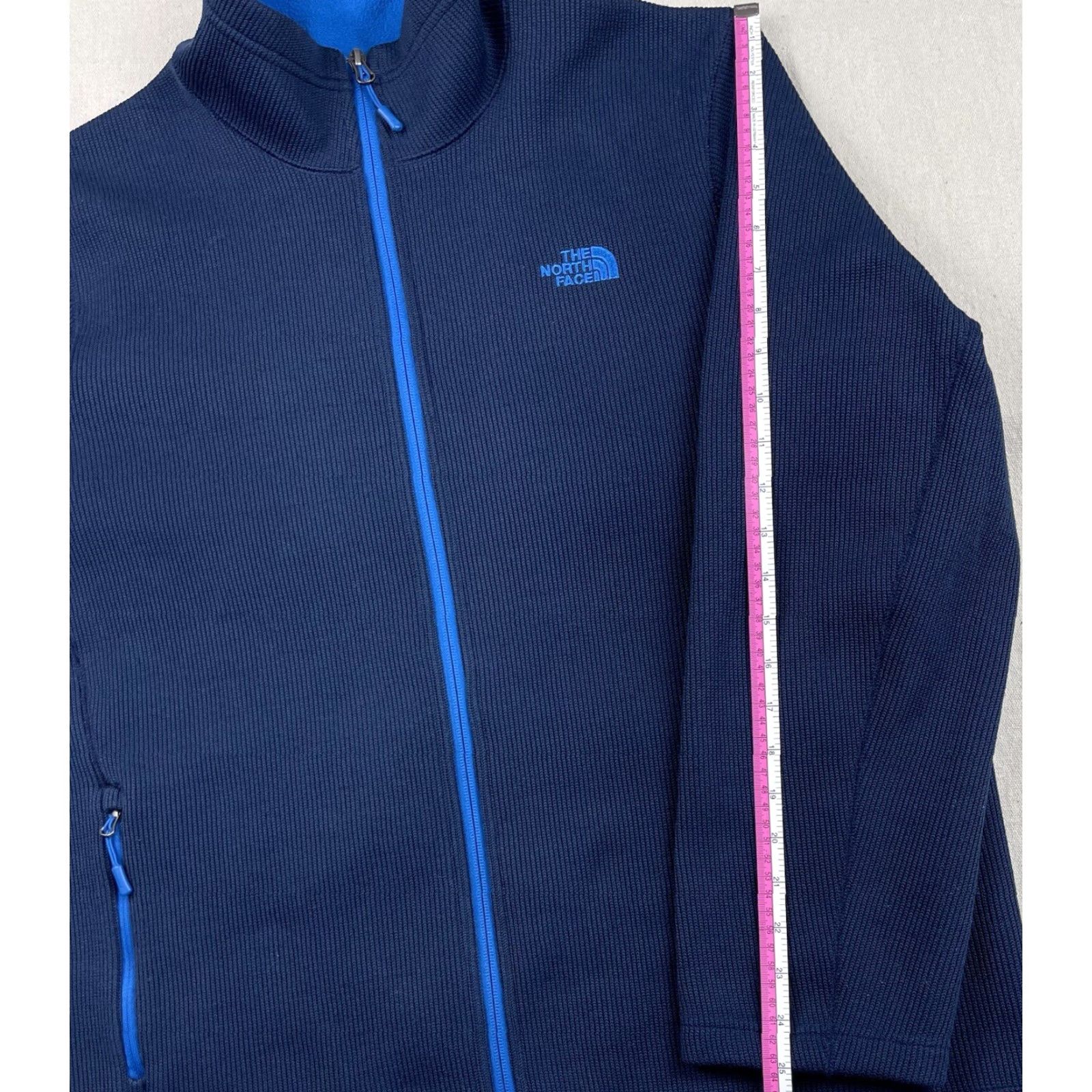 The North Face The North Face Mens XL Jacket Fleece Lined Full Zip Ski Heavy Knit Sweater Nice Blue Size US XL / EU 56 / 4 - 7 Thumbnail