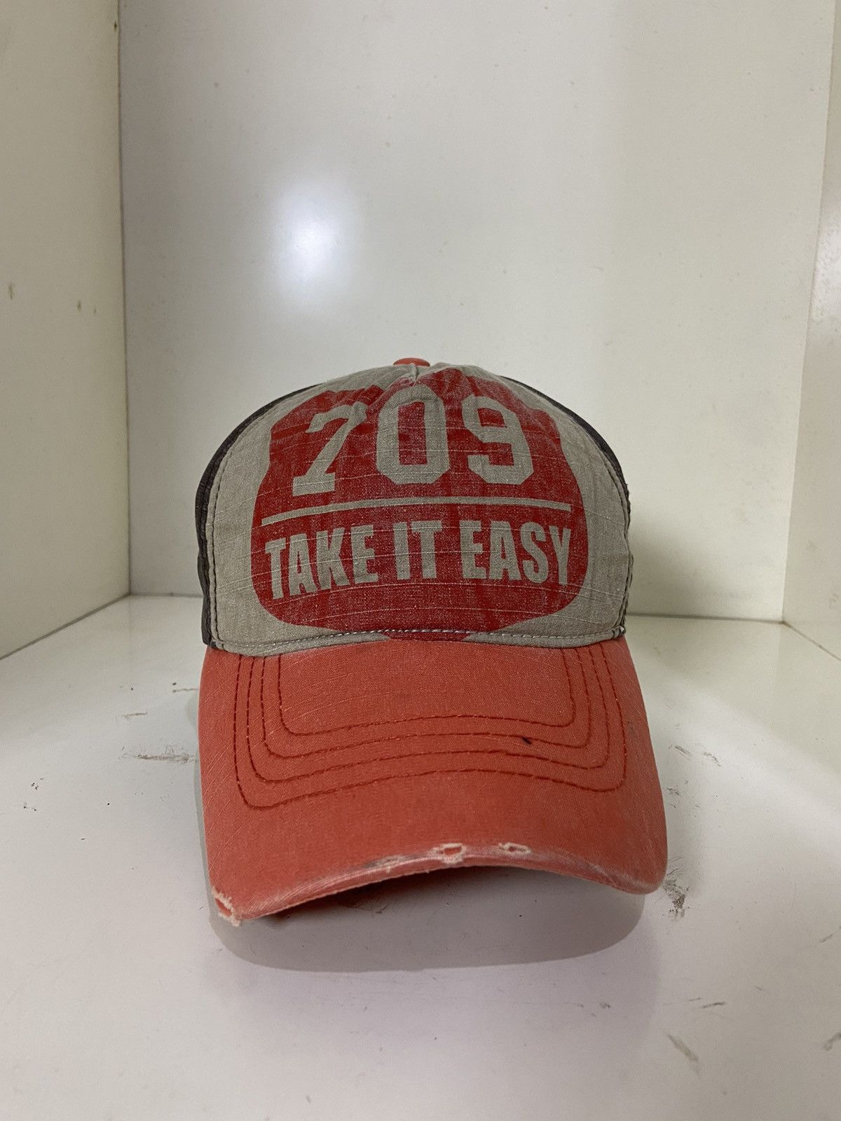 If Six Was Nine 2000s Y2K 709 take it easy trucker hat Size ONE SIZE - 1 Thumbnail