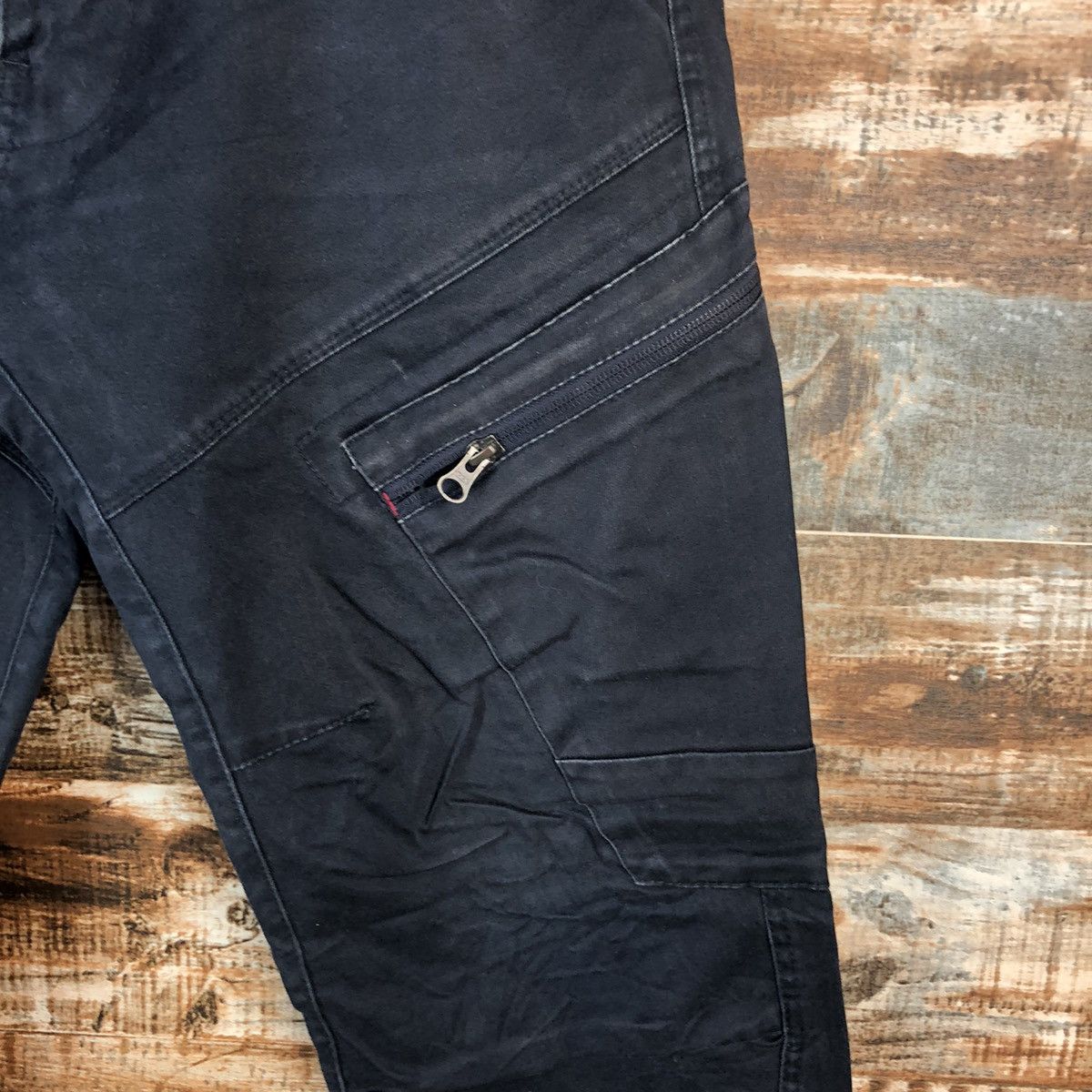 Japanese Brand DL Genba Dark Blue Cargo Multipocket Pants #C716 Size US 28 / EU 44 - 7 Thumbnail