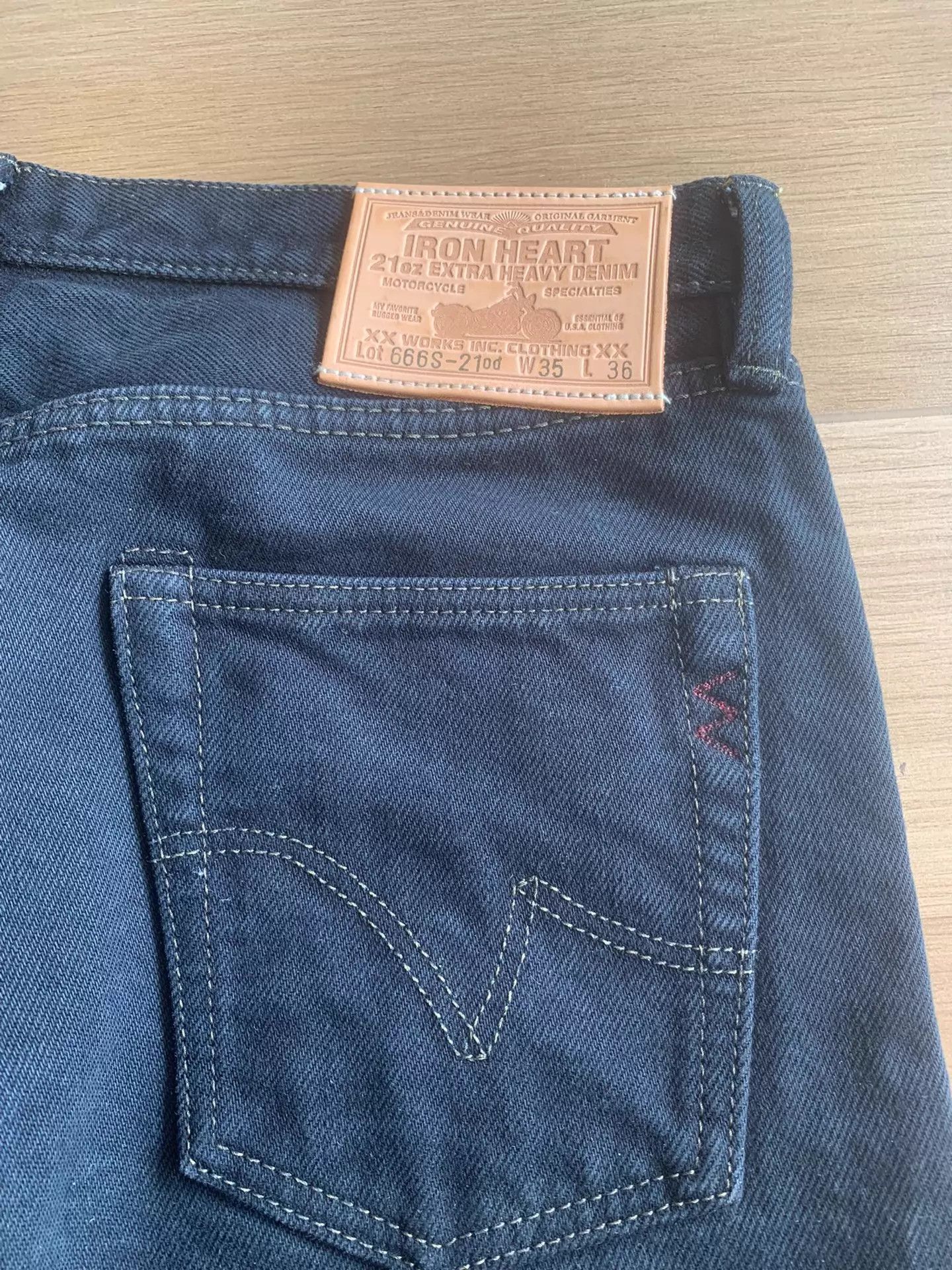 Iron Heart IRON HEART 666S 21OD Tapered Denim Pants W35 Size US 35 - 3 Thumbnail