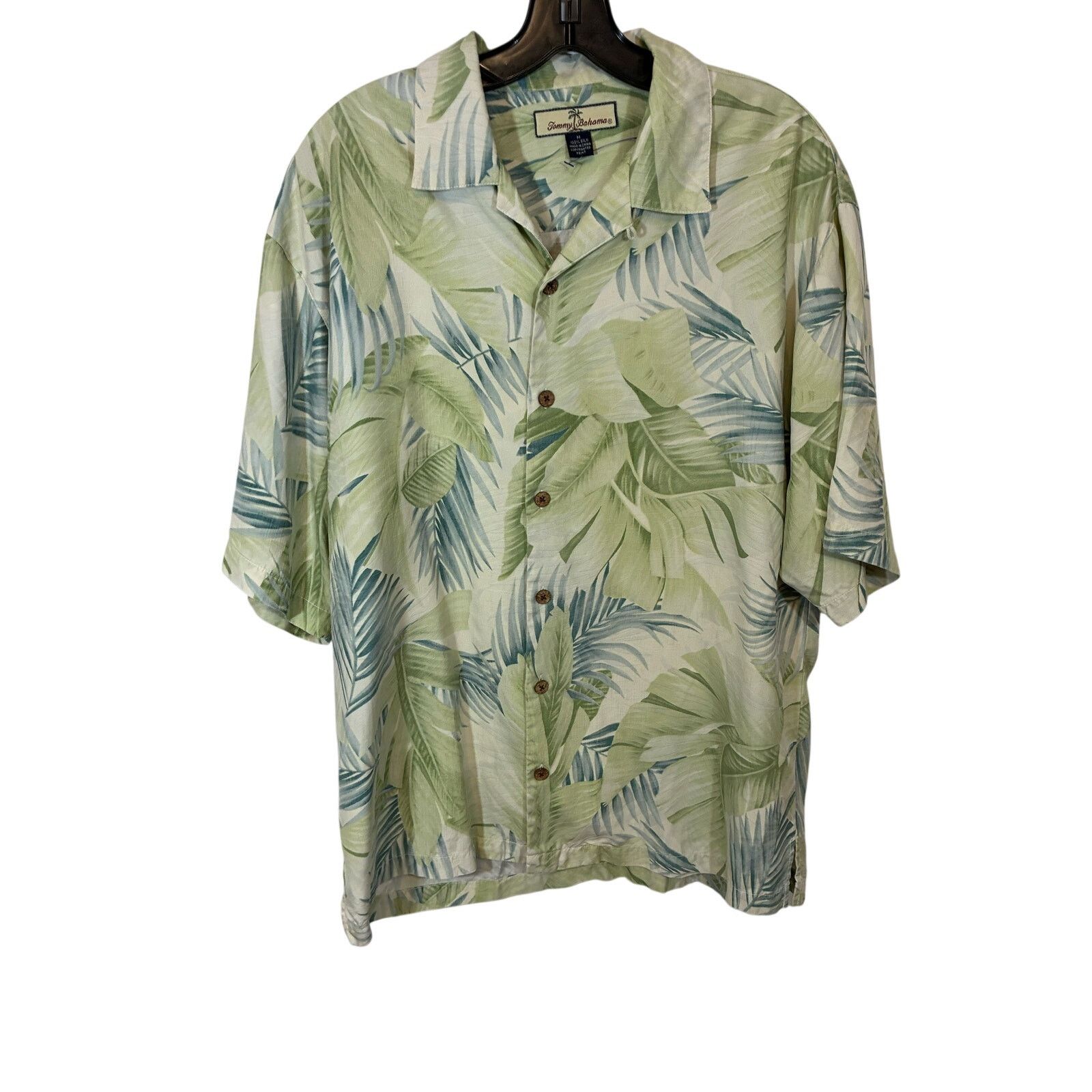 Tommy Bahama Tommy Bahama Silk Camp Shirt Mens M Green Floral Button Up Size US M / EU 48-50 / 2 - 1 Thumbnail