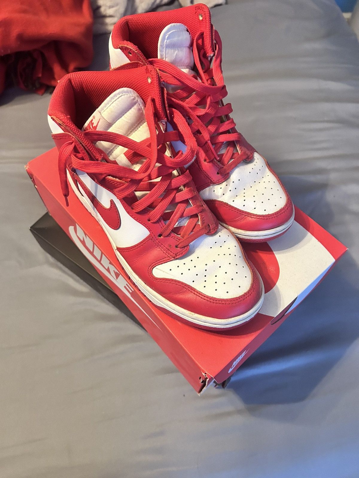Nike × Vintage Nike Dunk Hi Championship Red Size US 8.5 / EU 41-42 - 1 Thumbnail