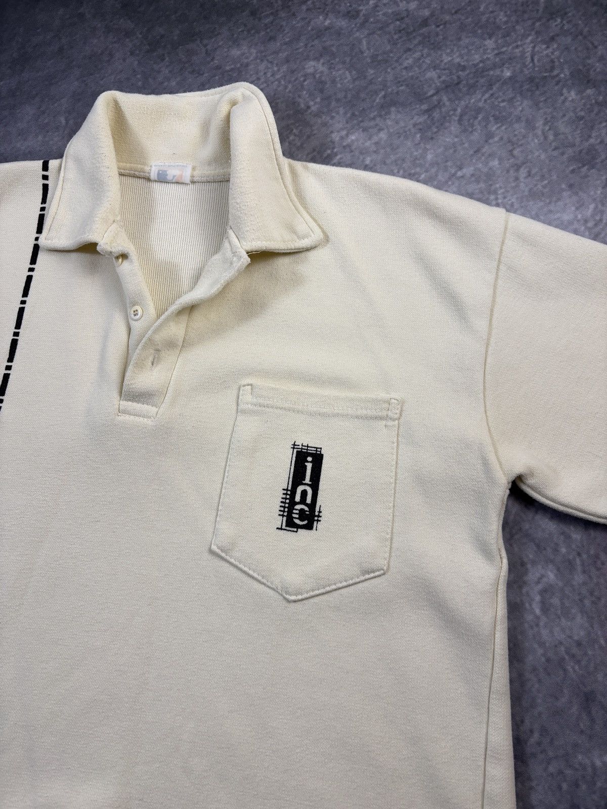 MLB × Vintage Vintage Polo Shirt 1990s MLB Inc. ShortSleeve Cream Pullover Size US M / EU 48-50 / 2 - 4 Thumbnail
