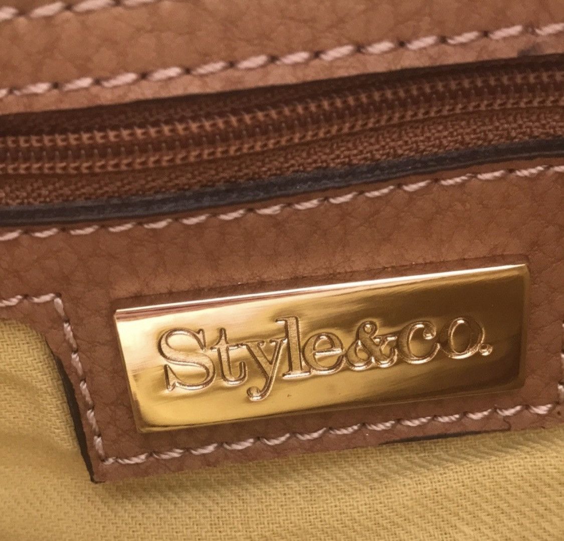 Style & Co STYLE & CO LEATHER EMBROIDERED HAND BAG Size ONE SIZE - 7 Thumbnail