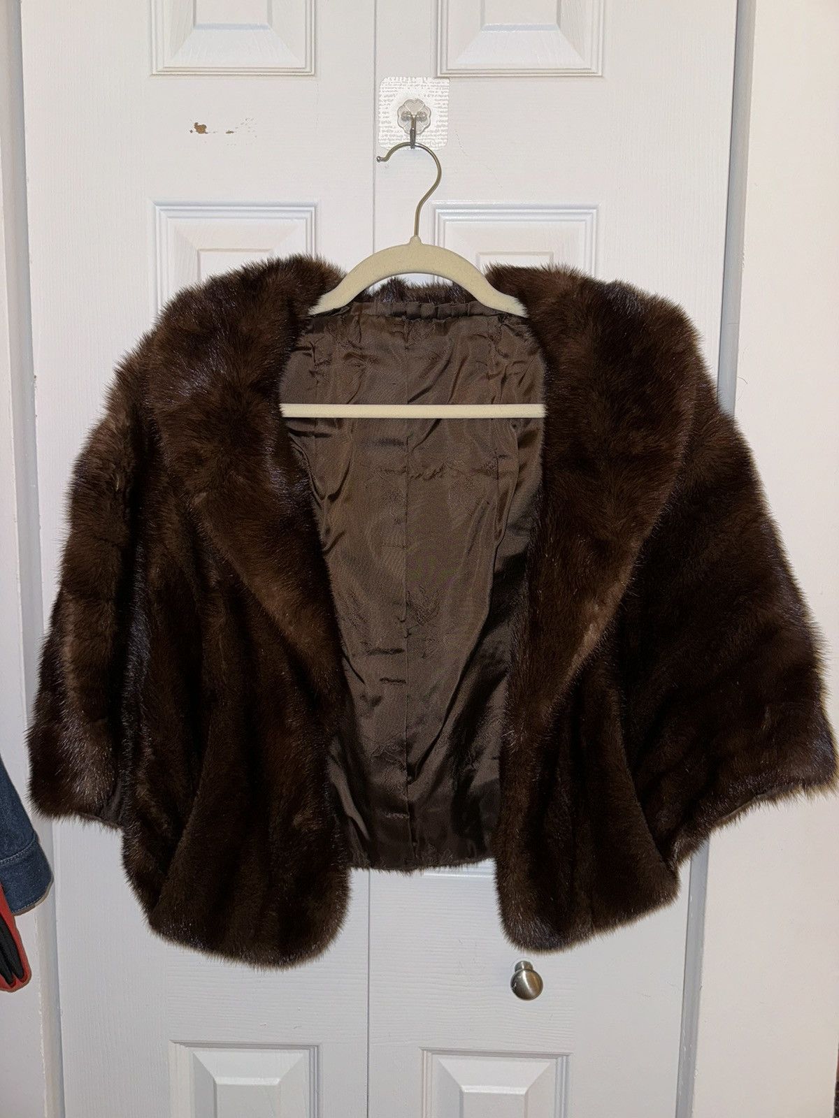 image of Vintage Mink Cape Vest In Brown, Women's (Size Small)