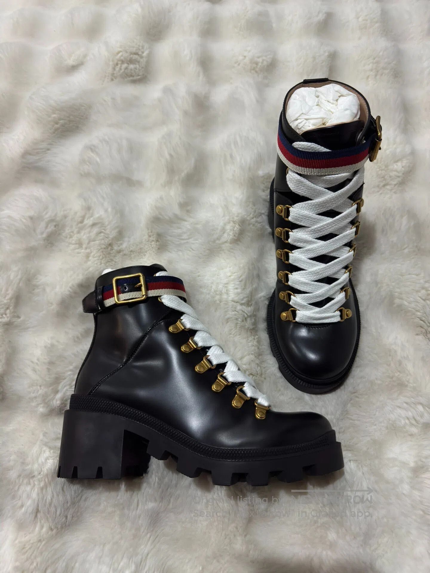 Gucci Guicci Black Women's Martin Boots| Size US 5 / IT 35 - 1 Thumbnail