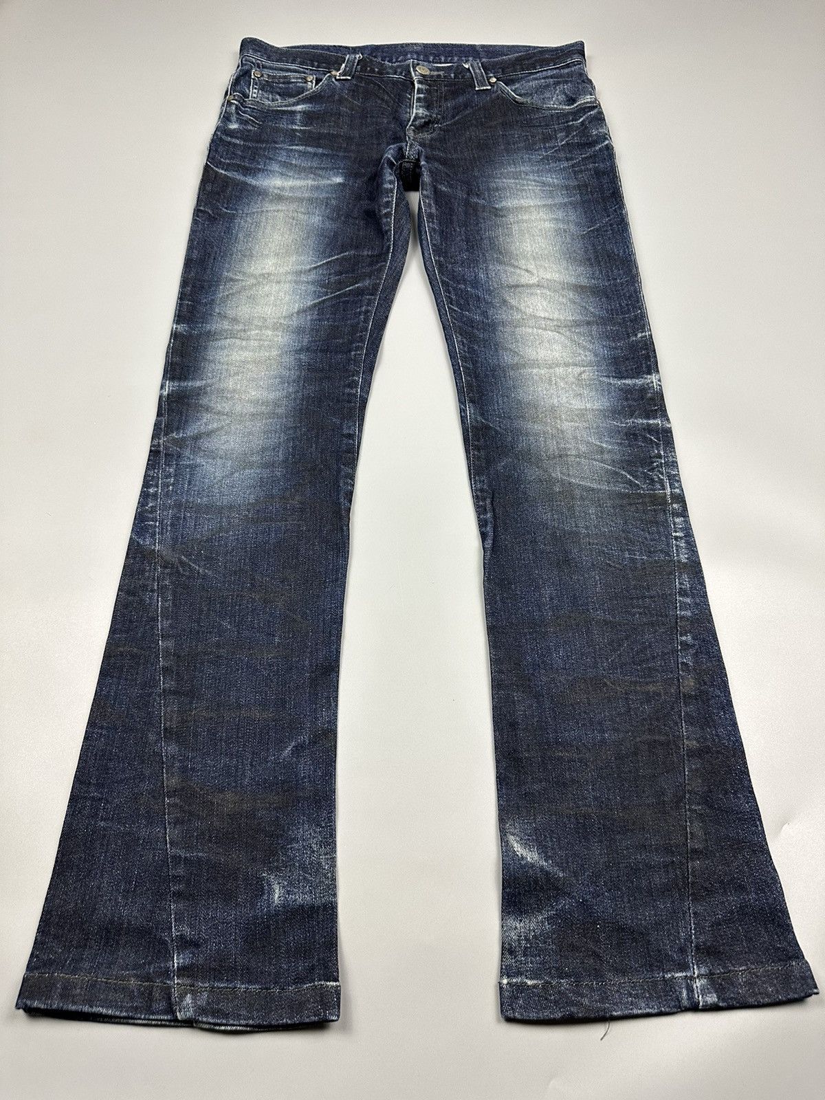 Tornado Mart 🔥Flared🔥Tornado Mart Whiskered Design Flared Jeans Size US 31 - 5 Thumbnail
