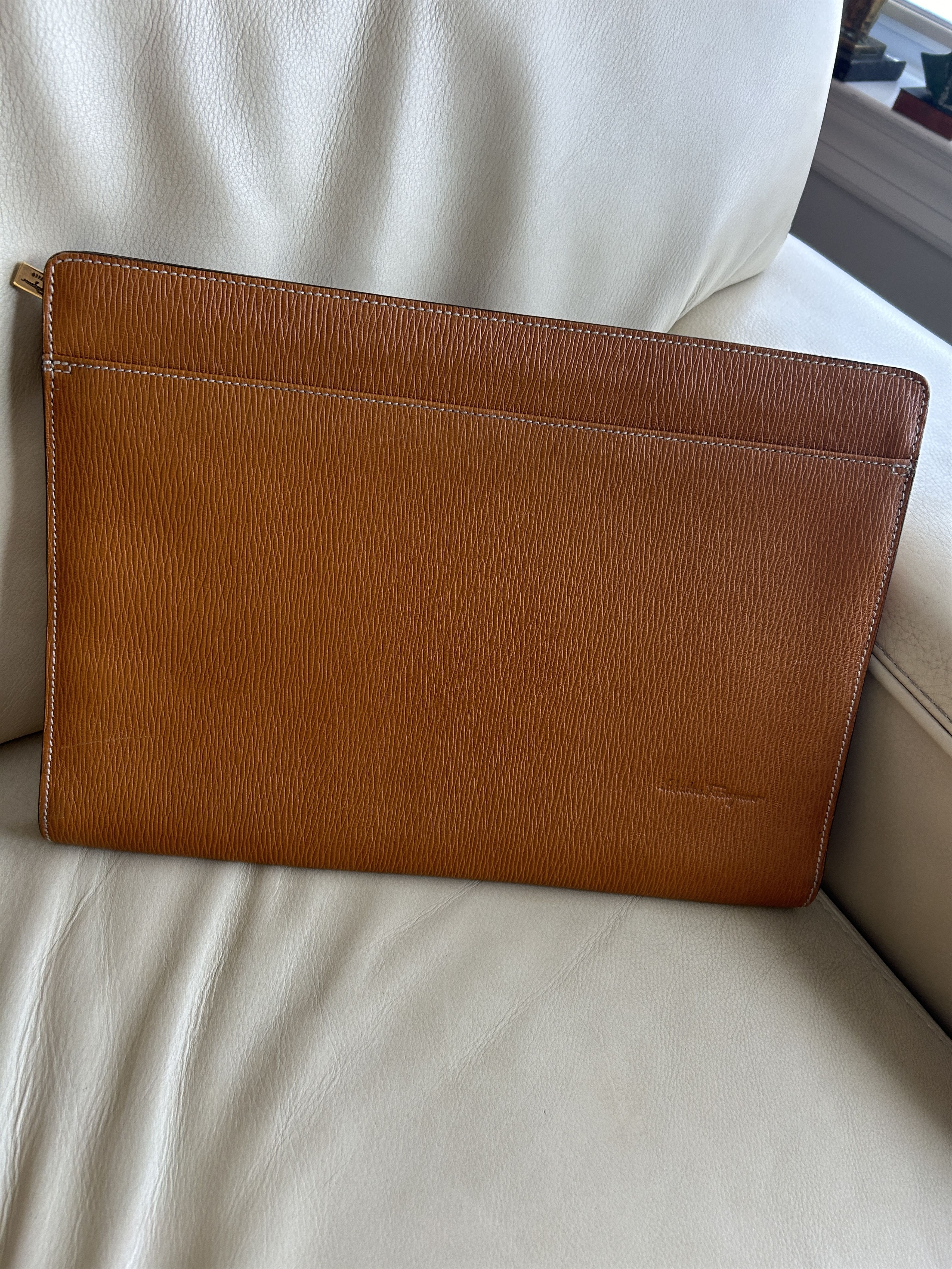 Salvatore Ferragamo Ferragamo Hammered Calf-Skinned Portfolio Size ONE SIZE - 1 Thumbnail