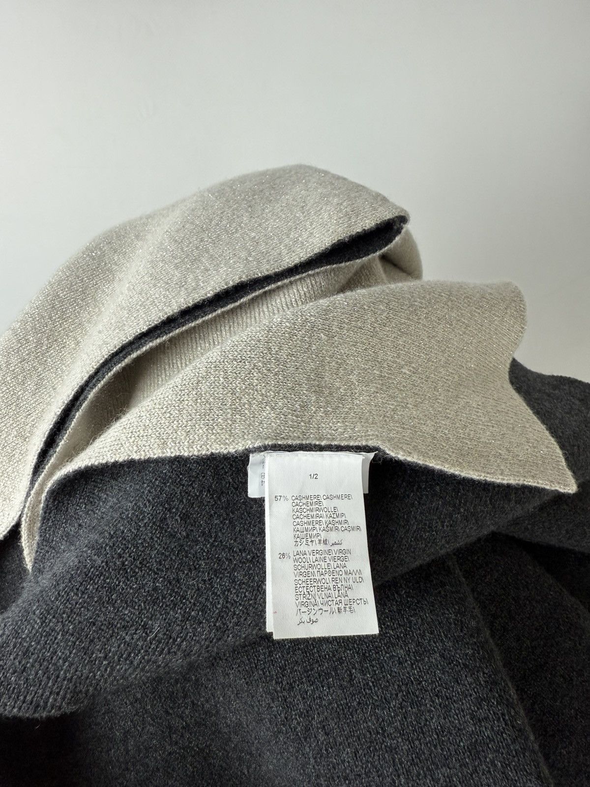 Brunello Cucinelli Brunello Cucinelli Shimmer Cashmere Monili Hood Capes Poncho Size M / US 6-8 / IT 42-44 - 12 Thumbnail