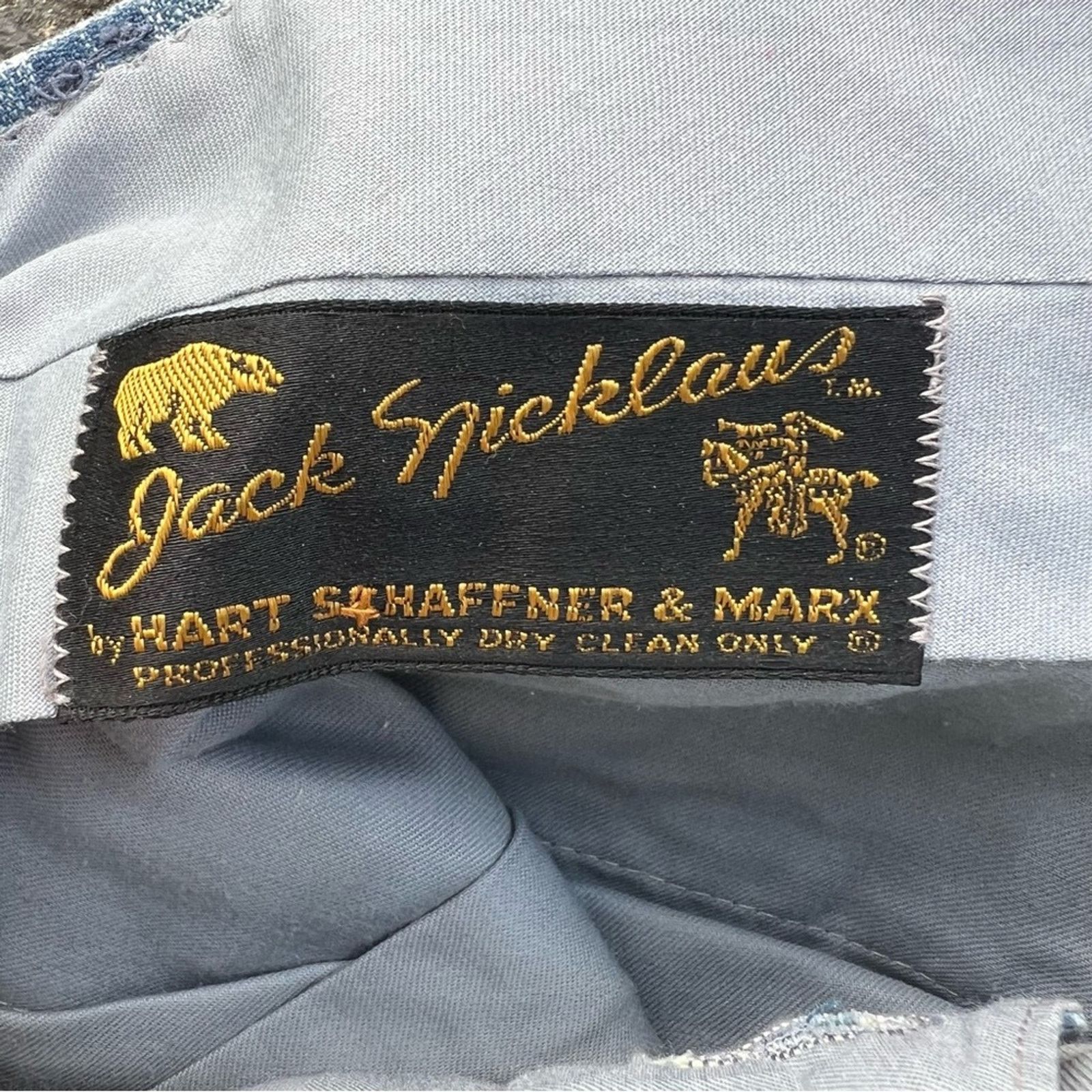 Vintage 60s Jack Nicklaus HART SCHAFFNER MARX blue plaid poly pants Size 30" / US 8 / IT 44 - 8 Thumbnail