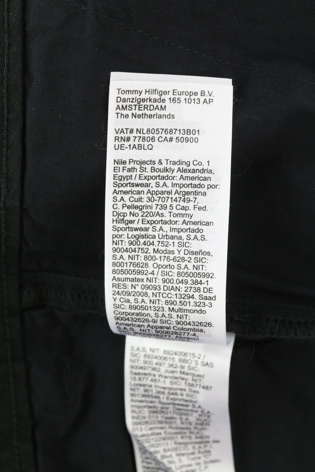 Tommy Hilfiger AIDEN BAGGY CARGO W33/L34 Black Textured Zip Trousers 85170 Size US 33 - 10 Thumbnail
