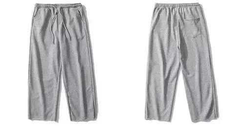 Japanese Brand 20AW Indigo Union Japan Grey Straight Legs Sweatpants Size US 33 - 4 Thumbnail