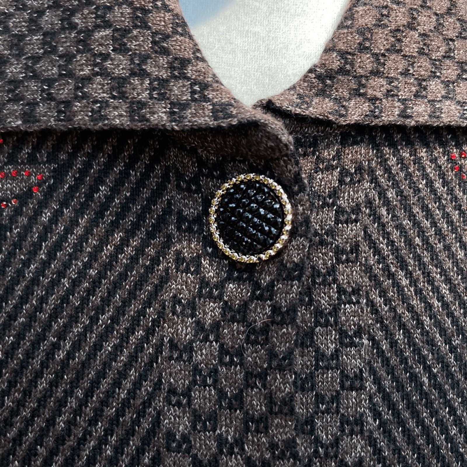 Vintage VTG Floral Jacket | Brown Button Down | 90s Grannycore Size M / US 6-8 / IT 42-44 - 2 Thumbnail