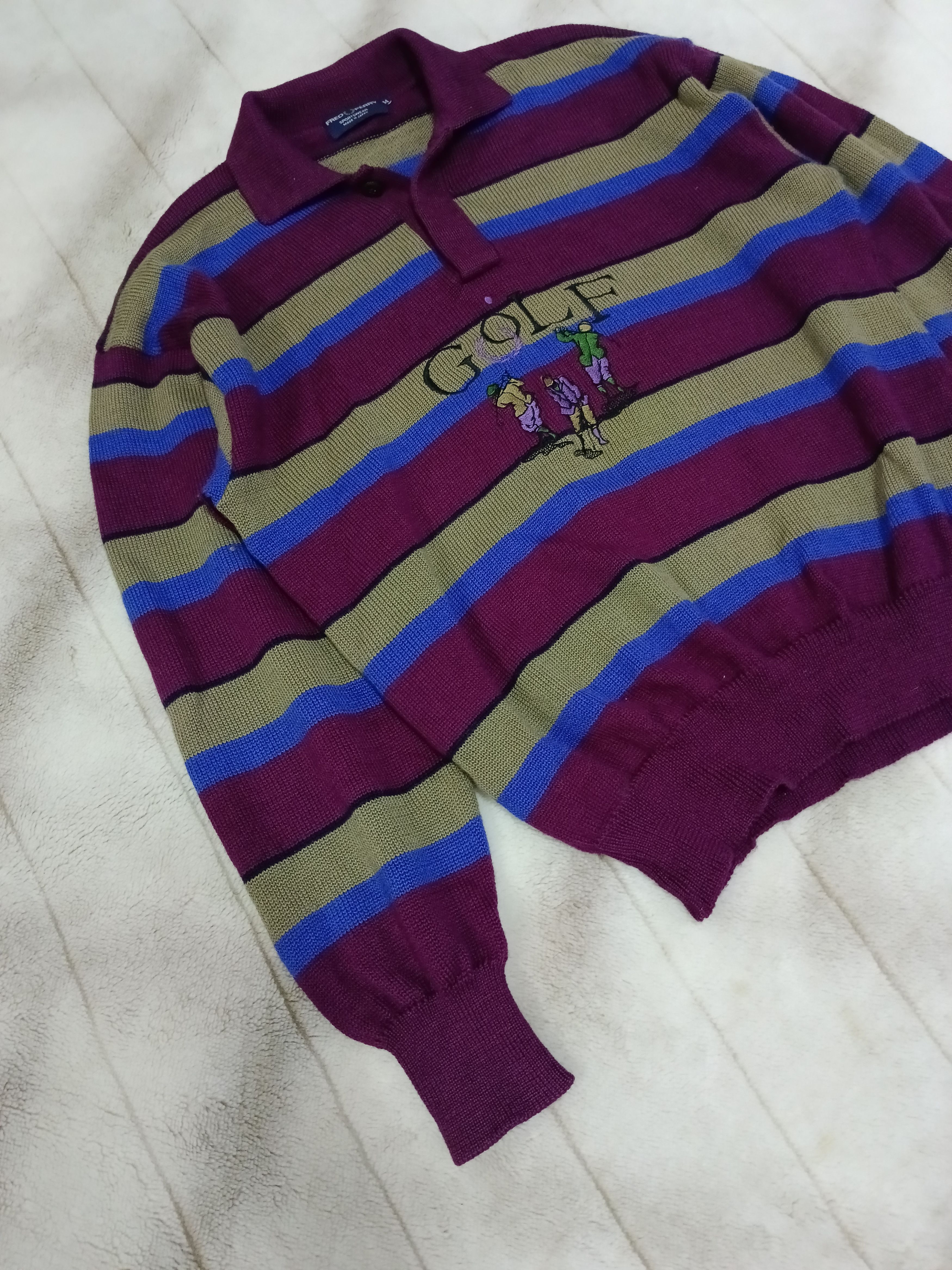 Fred Perry FRED PERRY VINTAGE STRIPE KNIT Size US M / EU 48-50 / 2 - 3 Thumbnail