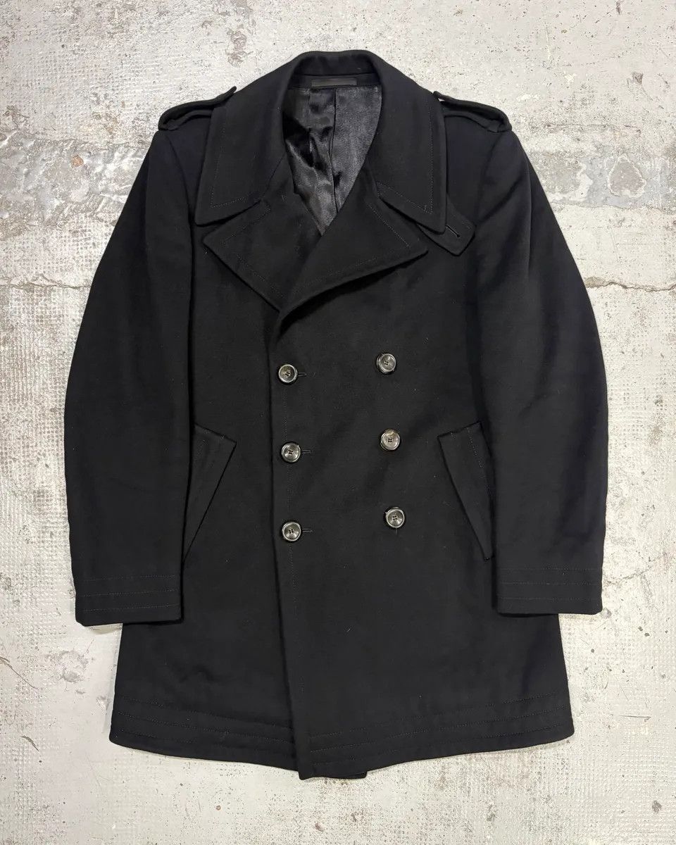 Gucci 2000s Gucci Black Wool Premium Classy Long Coat Size US M / EU 48-50 / 2 - 1 Thumbnail