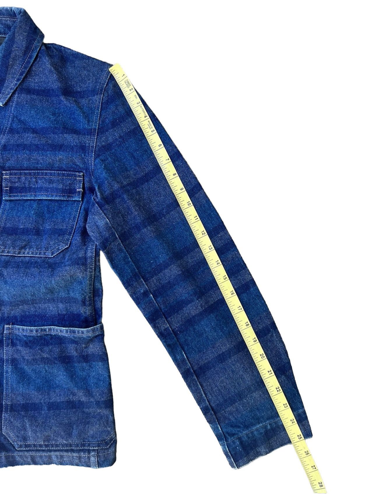 Vintage Vintage RUPERT Japan Border Striped Jailer Denim Jacket Size US S / EU 44-46 / 1 - 4 Thumbnail