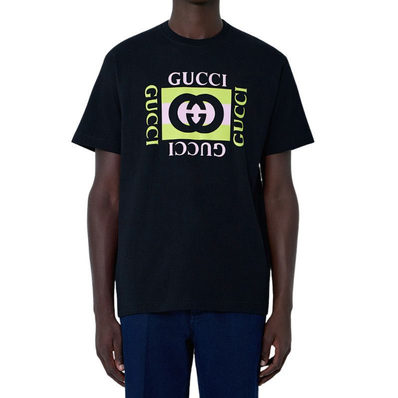 GUCCI Black Cotton Jersey T-shirt New And Authentic (Men's s