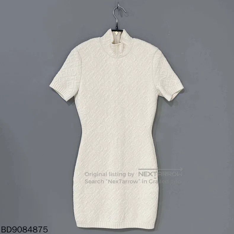 Fendi Fendi Embroidered logo maxi dress with relief design Size XS / US 0-2 / IT 36-38 - 2 Thumbnail