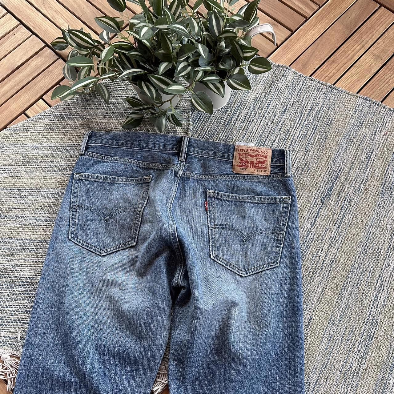 Levi's Vintage Y2K Levis 505 Distressed Denim Pants Trousers Size US 34 / EU 50 - 3 Thumbnail