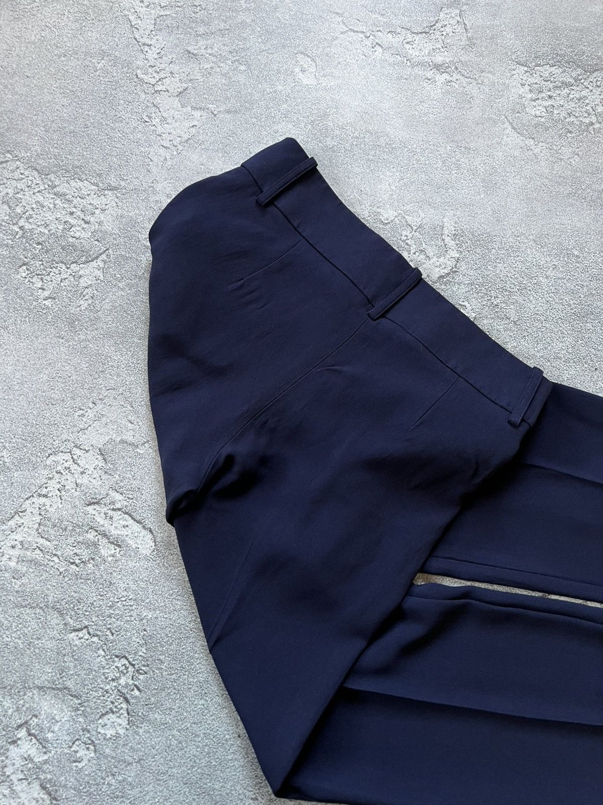 Sezane Sezane Trousers Navy Acetate Skinny Leg Dress Pants Size 36 Size 25" / US 0 / IT 36 - 4 Thumbnail