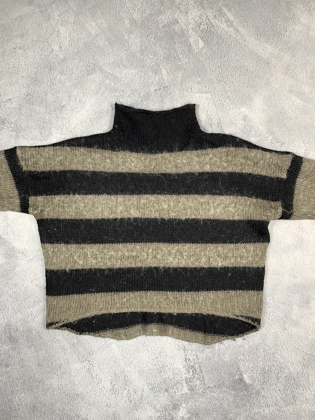 Japanese Brand × Vintage Vintage Y2K striped cropped sweater streetwear size M Size M / US 6-8 / IT 42-44 - 6 Thumbnail